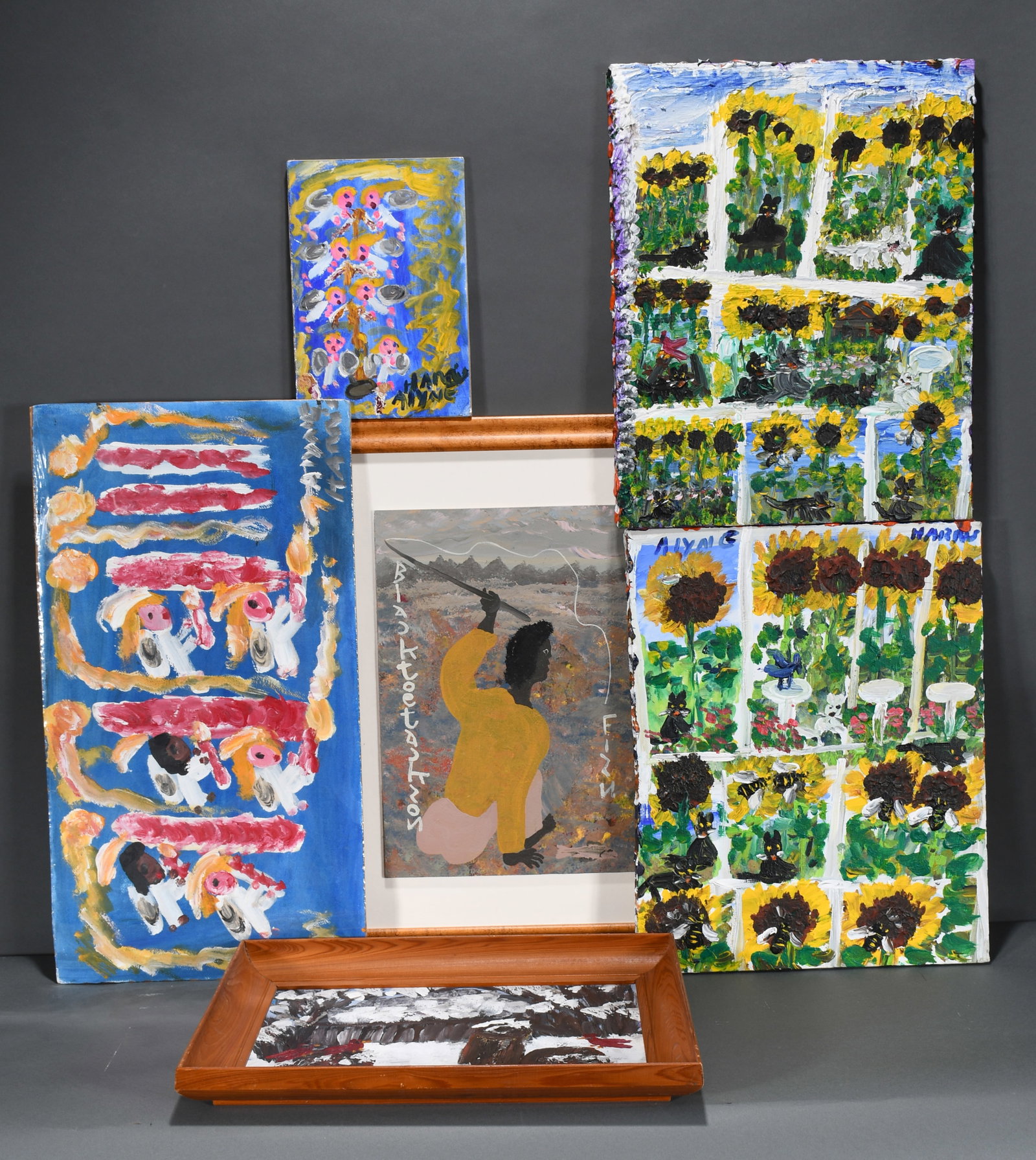 Ilene and Joe Jackson. 6 Paintings.: Ilene and Joe Jackson. 6 Paintings. Signed. Excellent condition. Largest is 20" w x 25" h. Est. $25-50. Ship: $85