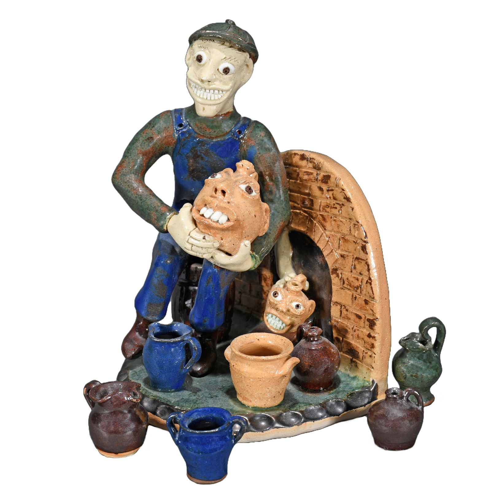 Billy Ray Hussey.Unloading the Kiln Pottery Figure. (1 of 5)