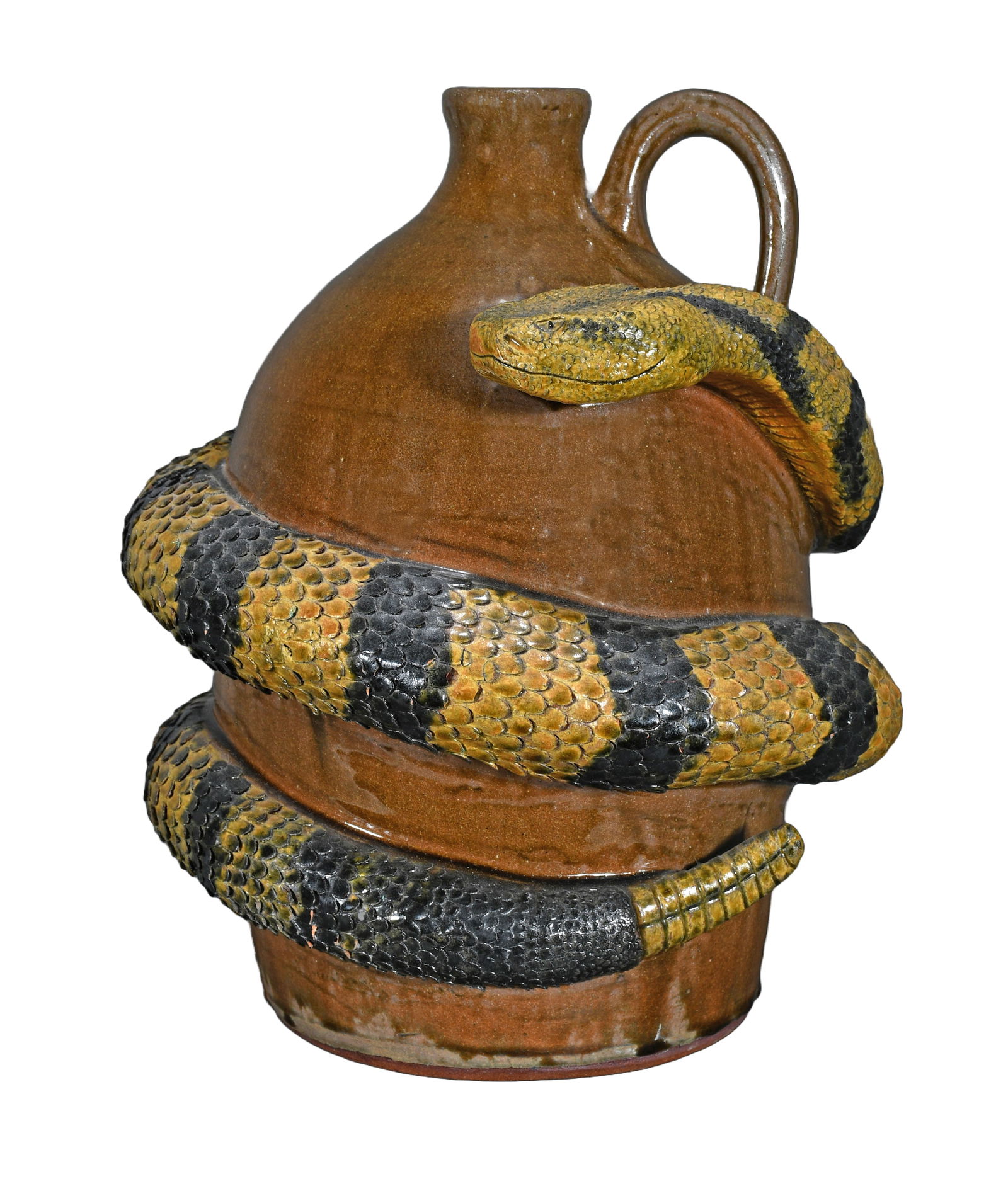 Michael and Melvin Crocker.#20 Early Snake Jug. (1 of 6)