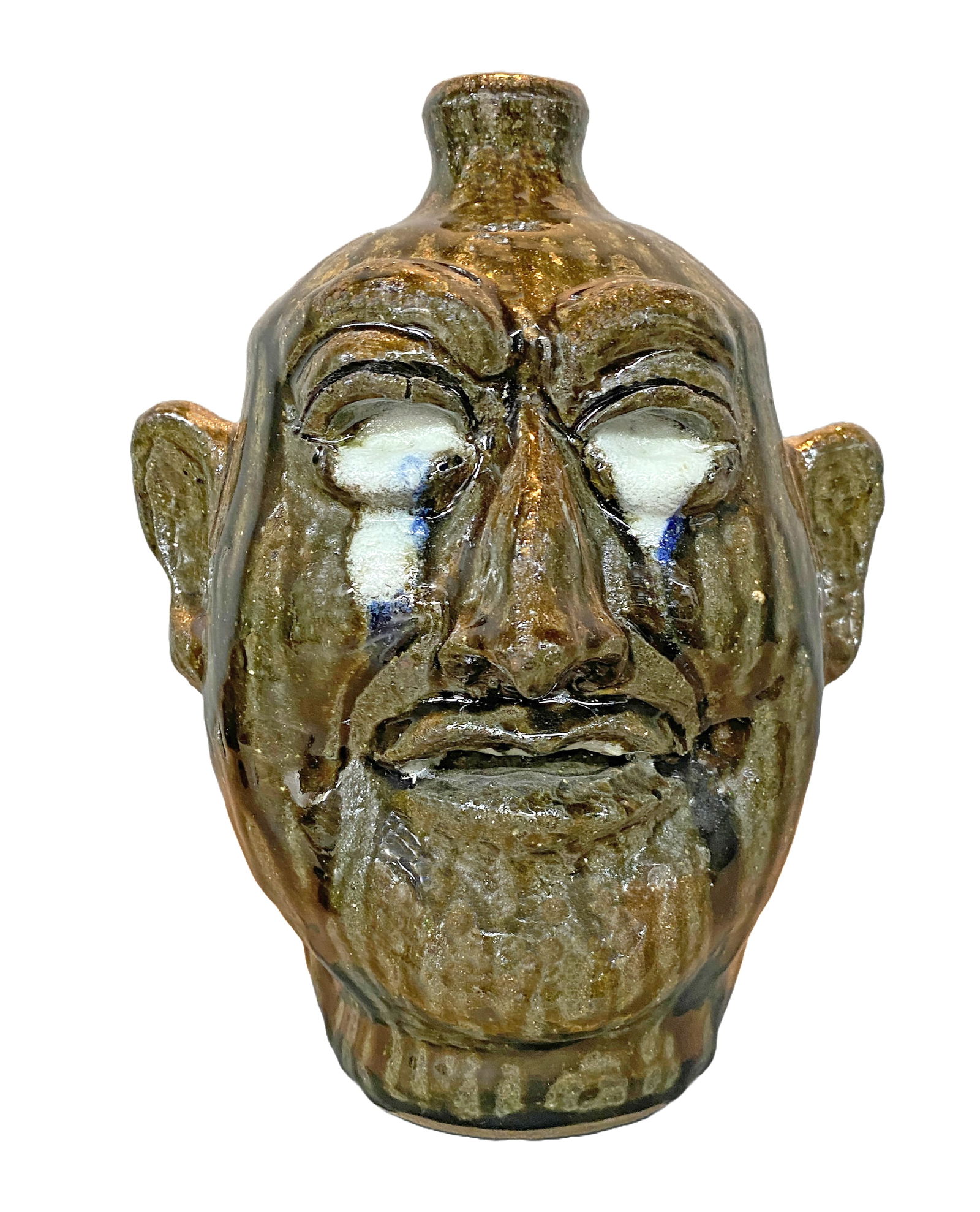 Lanier Meaders. Runny-Eyed Face Jug. (1 of 9)
