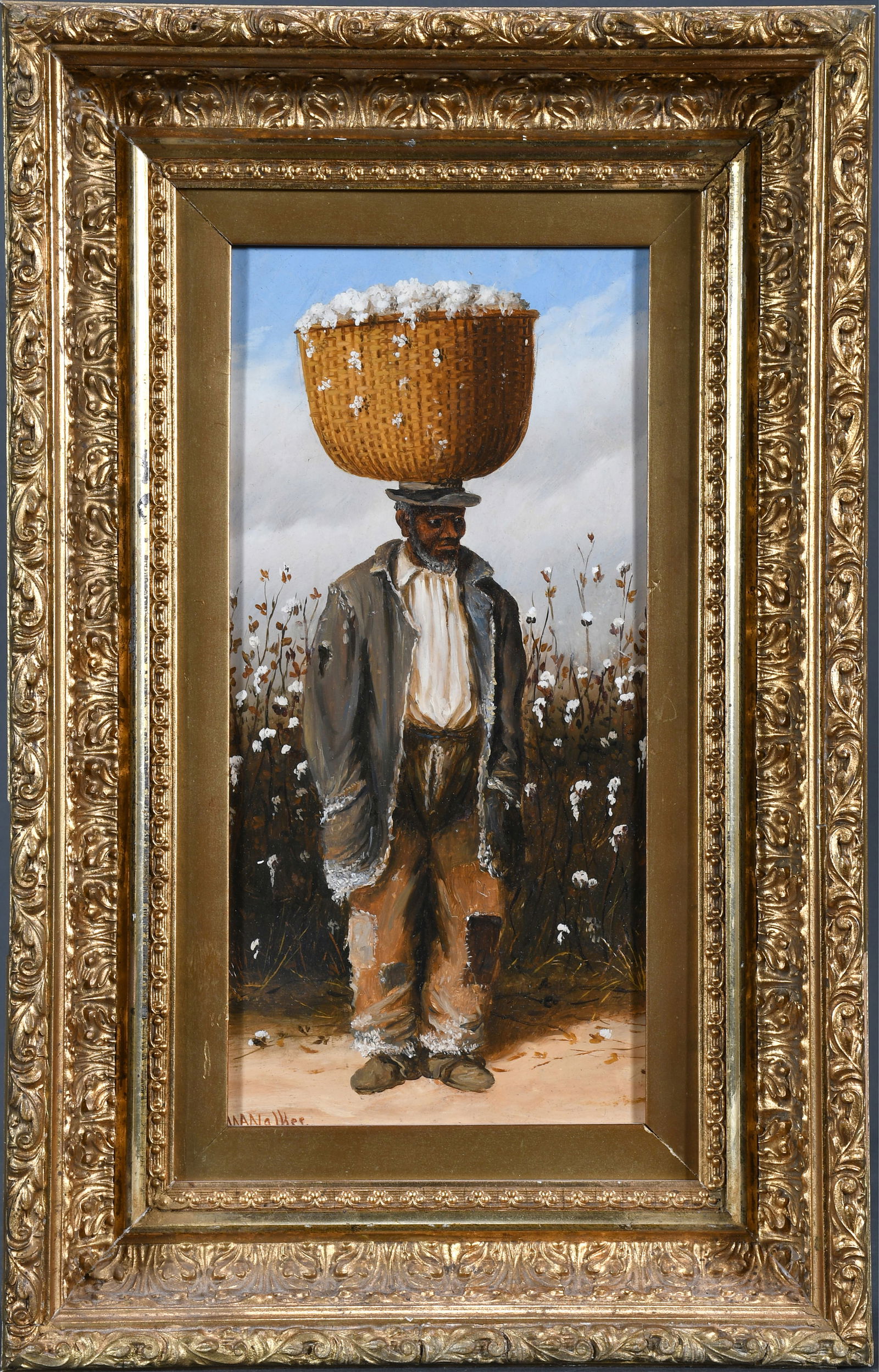 William Aiken Walker.Man with Basket of Cotton. (1 of 12)