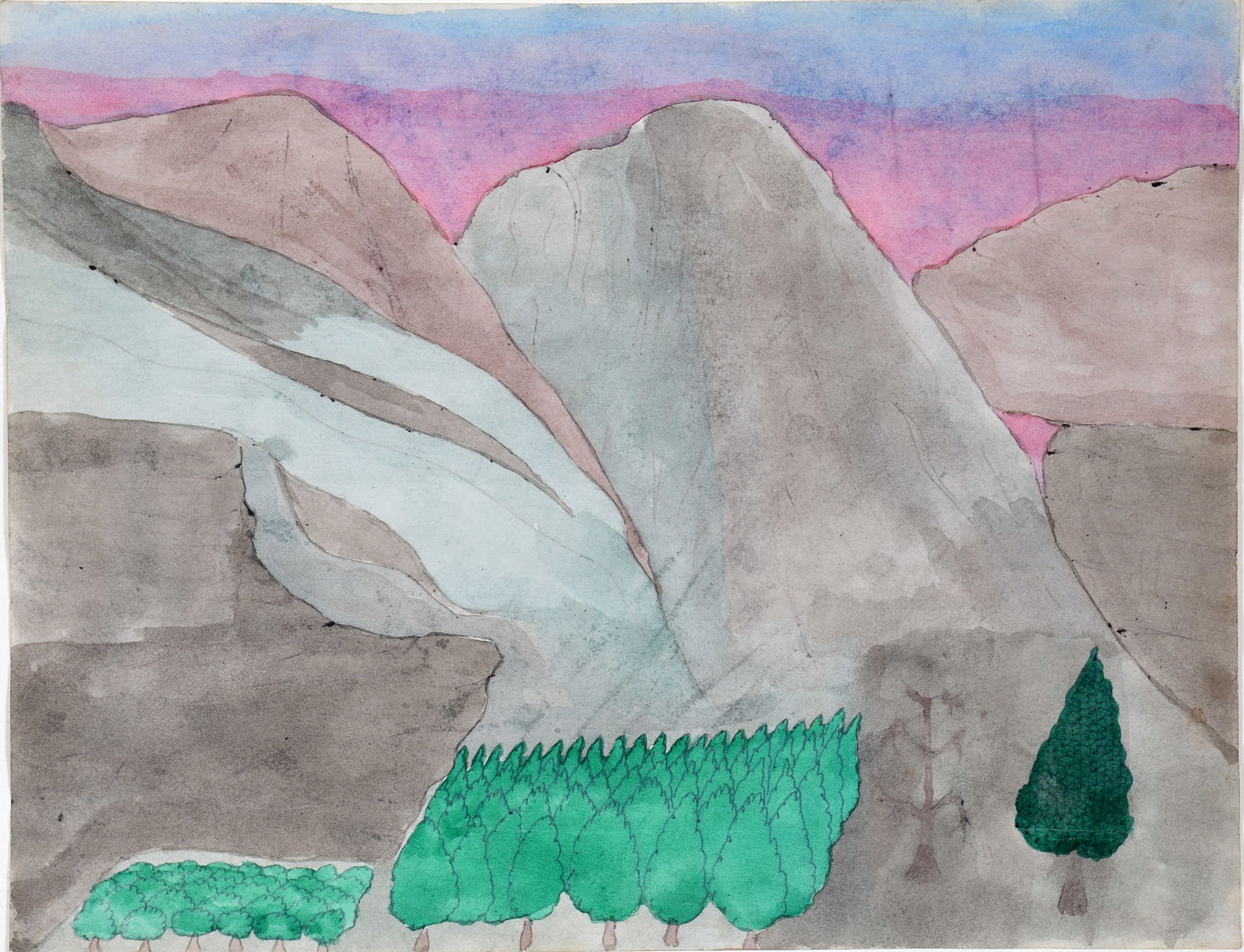 Joseph Yoakum. Untitled (Mountains and Trees). (1 of 7)