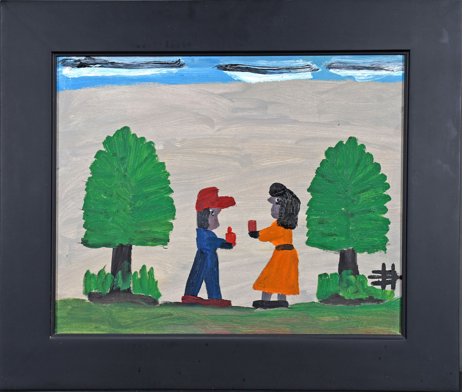 Clementine Hunter. Couple With Drinks. (1 of 8)