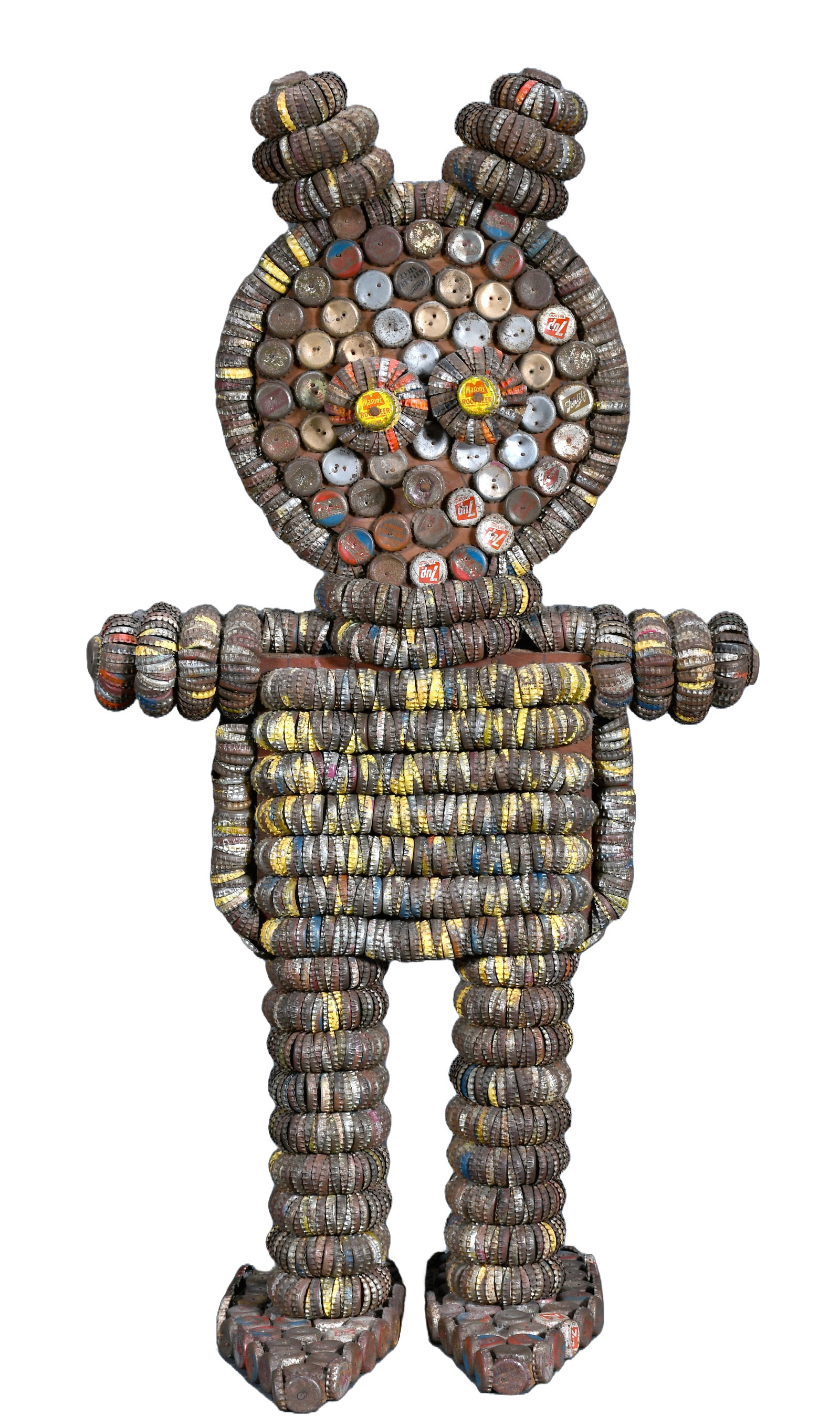 Clarence and Grace Woolsey. Bottlecap Hopi Kachina Figure. (1 of 11)