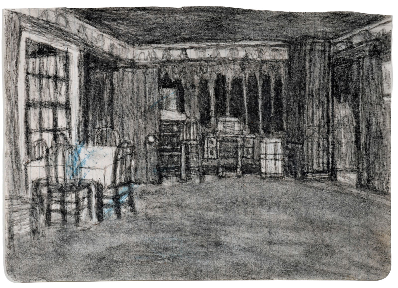 James Castle. Diptych - Interior Room View (A). (1 of 8)