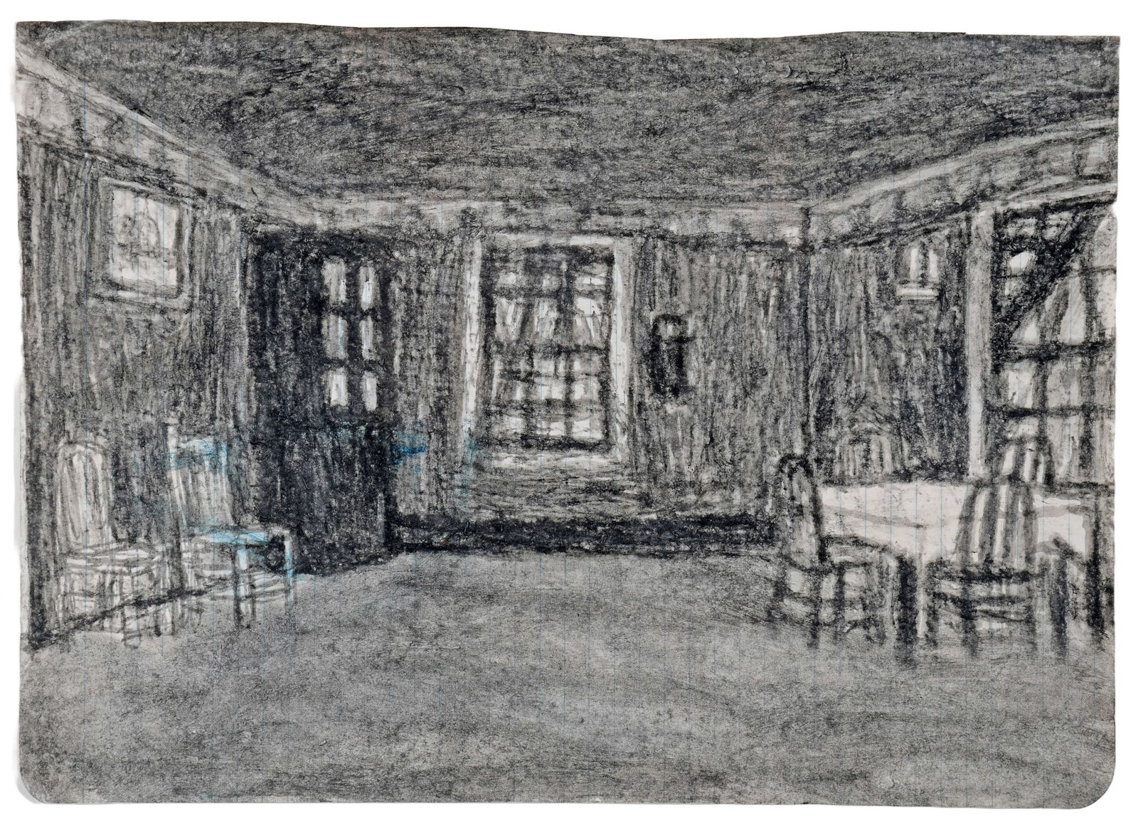 James Castle. Diptych - Reversed Interior Room View (B). (1 of 7)