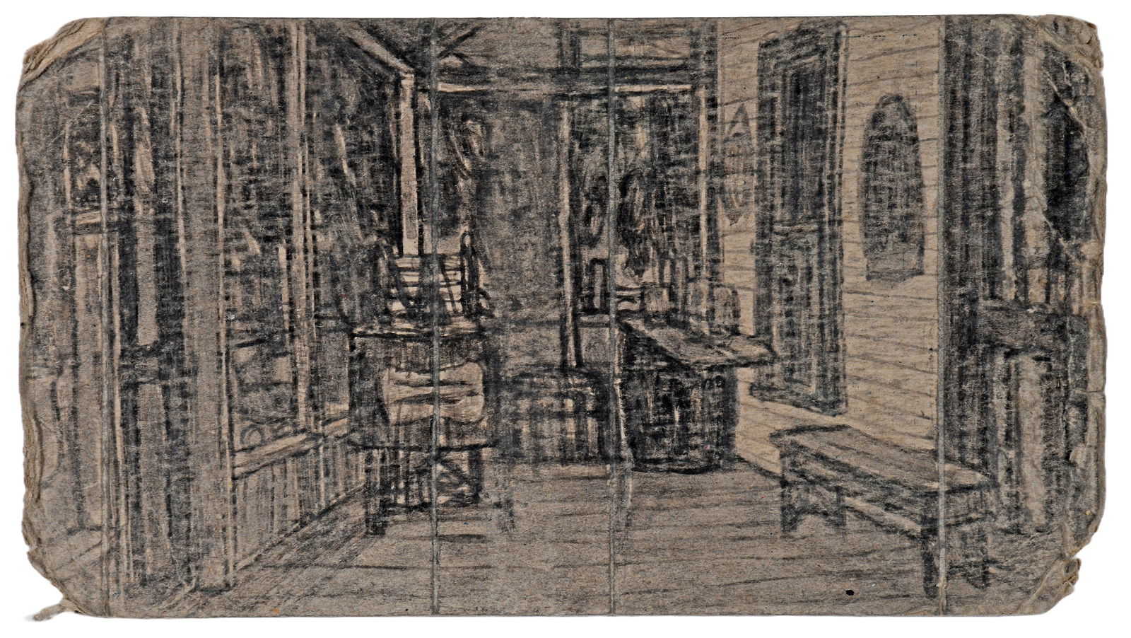 James Castle. Untitled (View Of Front Porch). (1 of 3)