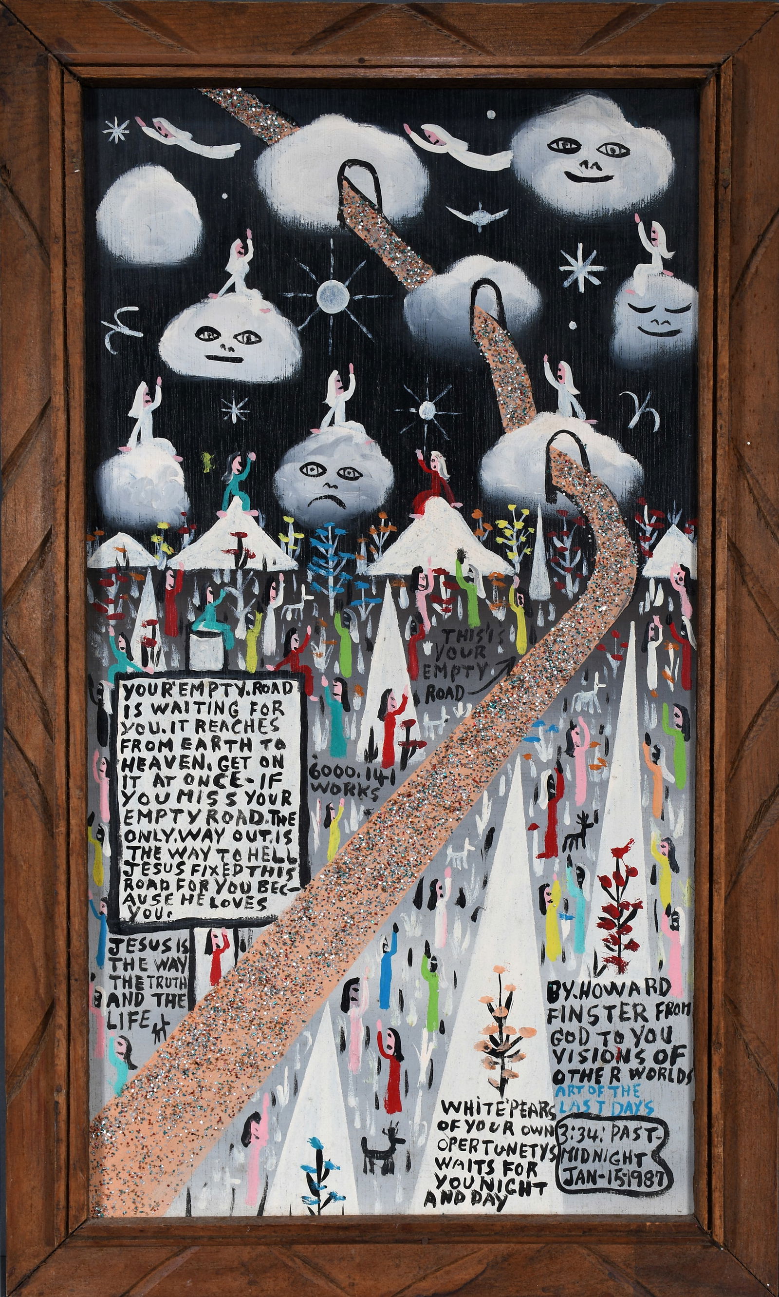 Howard Finster. Your Empty Road Is Waiting For You, #6,141. (1 of 5)