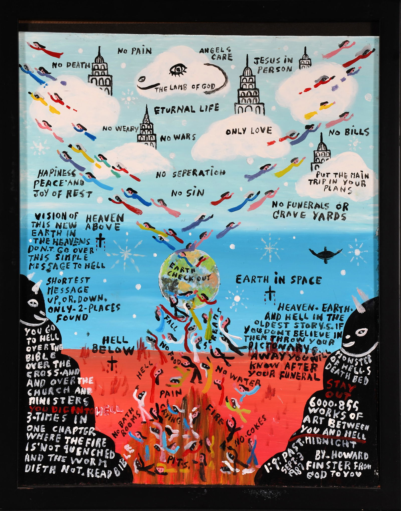 Howard Finster. The Three Dimensions, #6,855. (1 of 8)