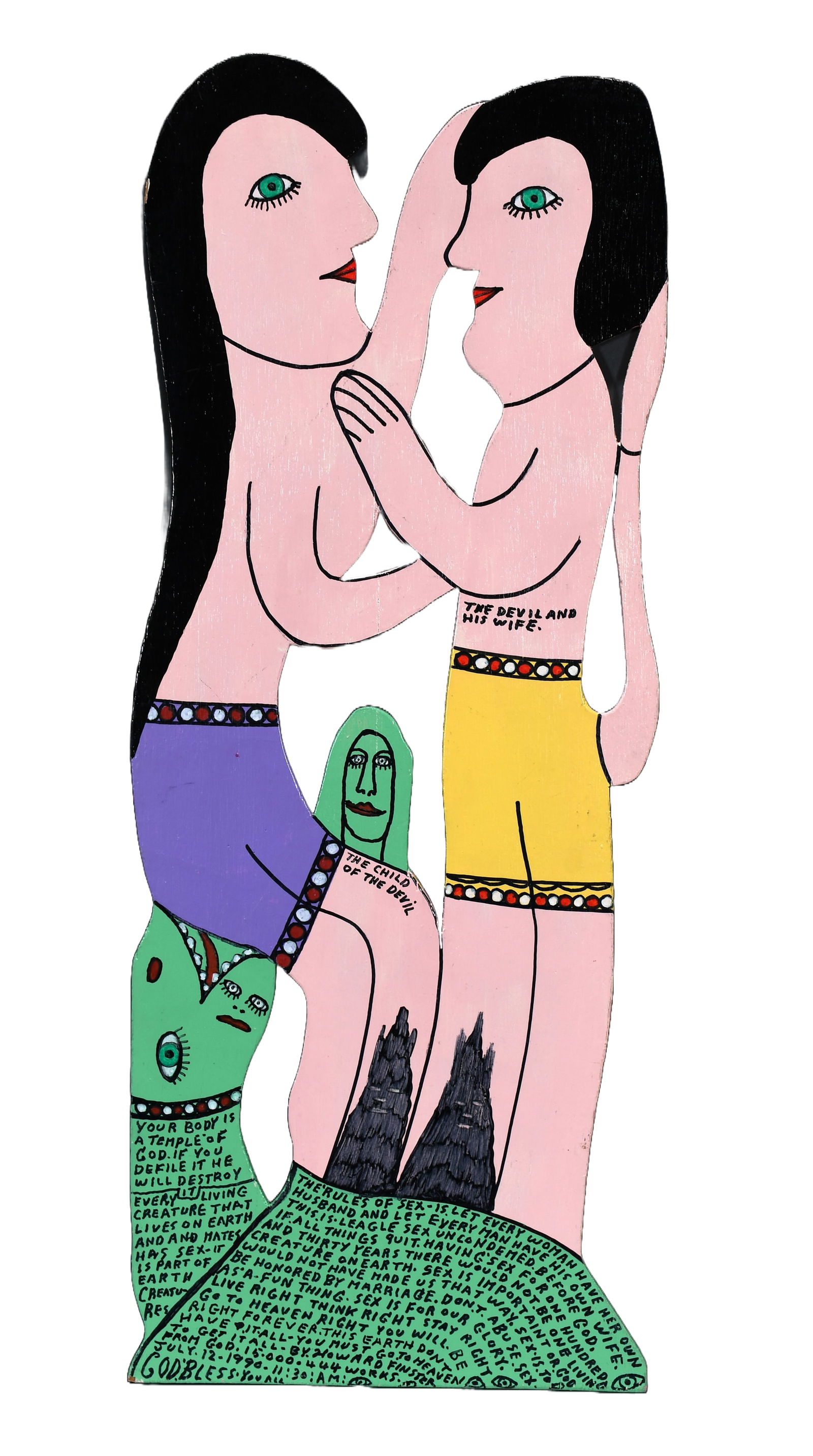 Howard Finster. The Devil and His Wife, #15,444. (1 of 5)