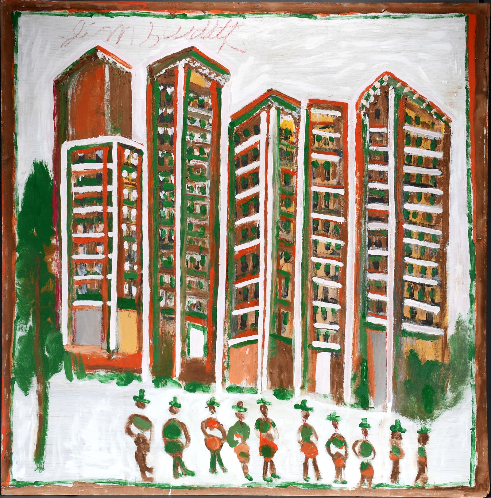 Jimmy Lee Sudduth. City Scene. (1 of 2)