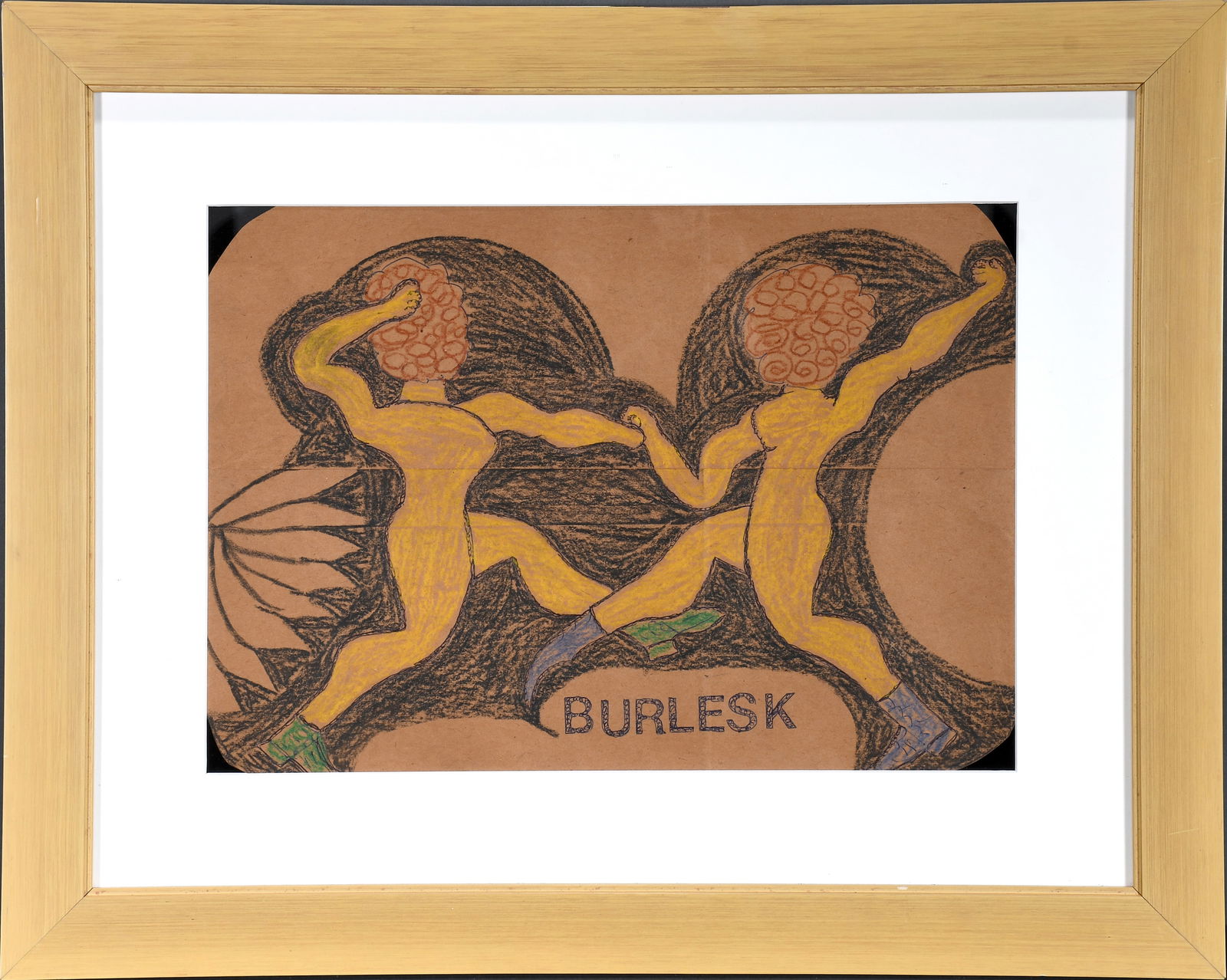 Lewis Smith.Burlesk (sic.) - Double-Sided Drawing. (1 of 2)