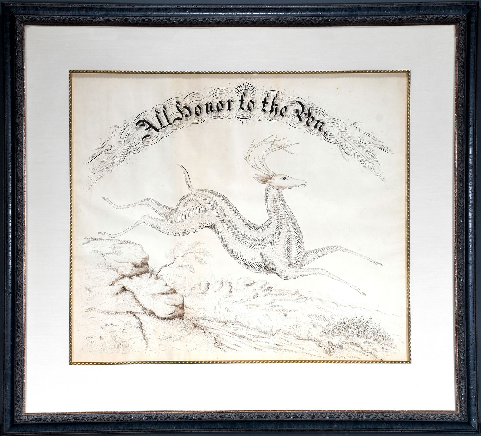 All Honor To The Pen Spencerian Script Drawing. (1 of 4)