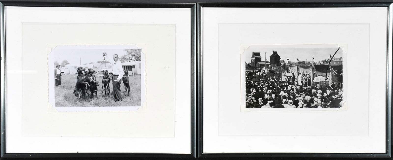 Pair of Black and White Sideshow Photographs. (1 of 3)