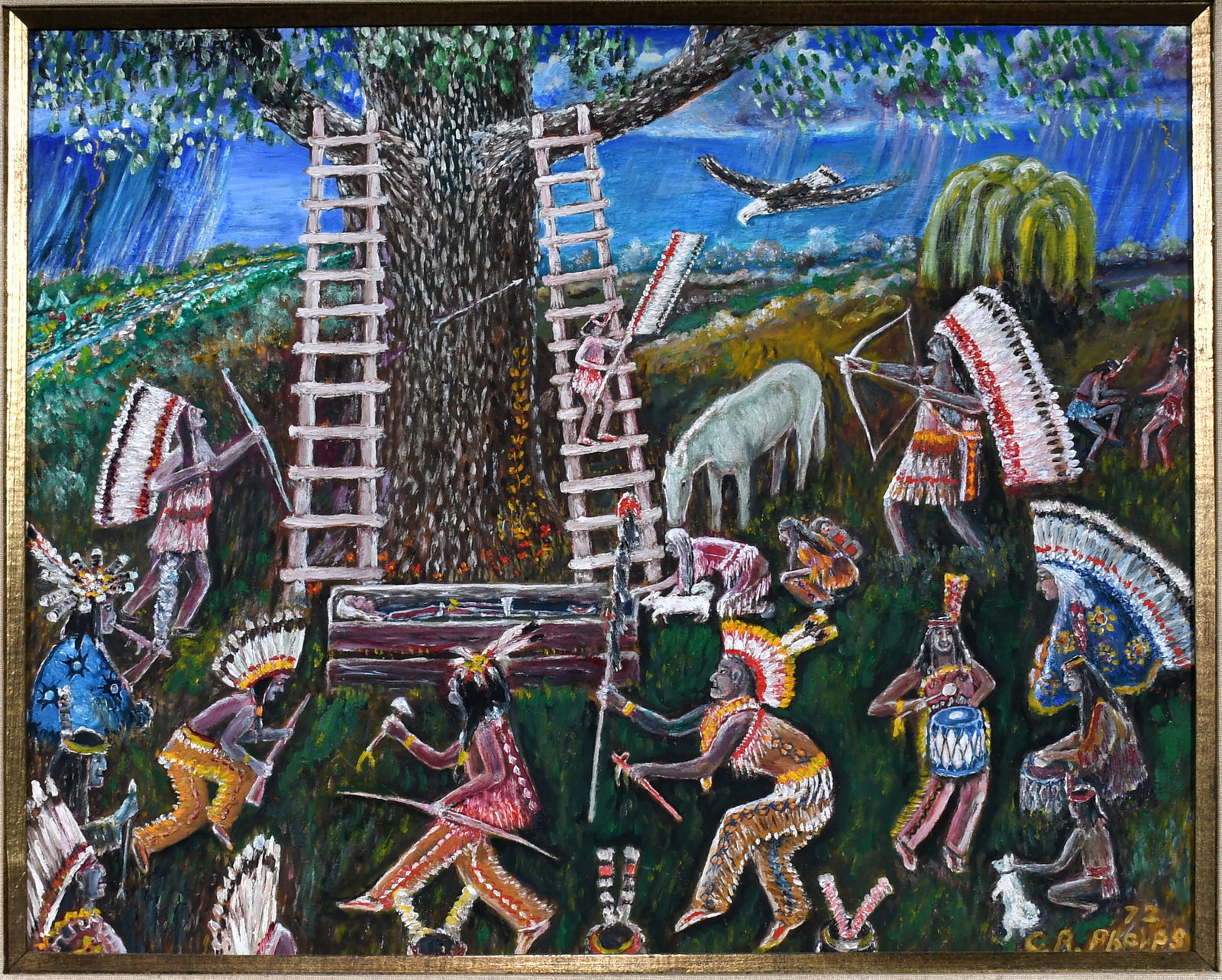 C.R Phelps. Indian Ceremony. (1 of 8)