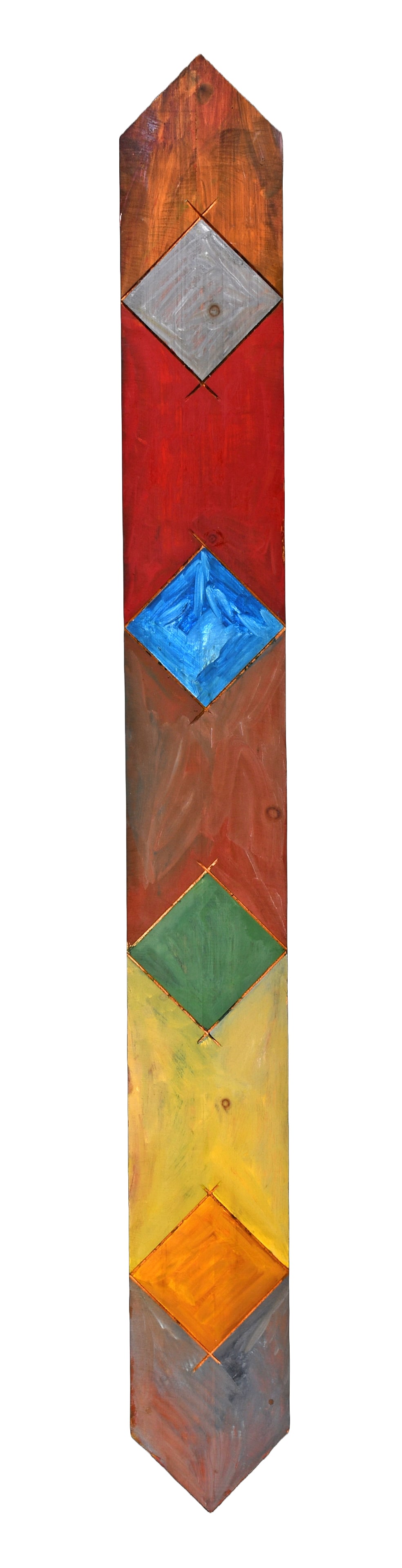 Bill Bollinger. Richard's Rescue.: Bill Bollinger. (1939-1988). Richard's Rescue. 1980. Signed, dated and titled. Paint on board. Excellent condition. 72" h. Est. $1,000-1,500. Ship: $200