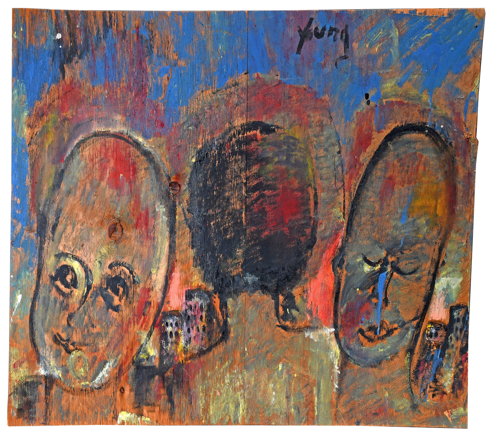 Purvis Young. The Story of Lot and His Wife. (1 of 4)