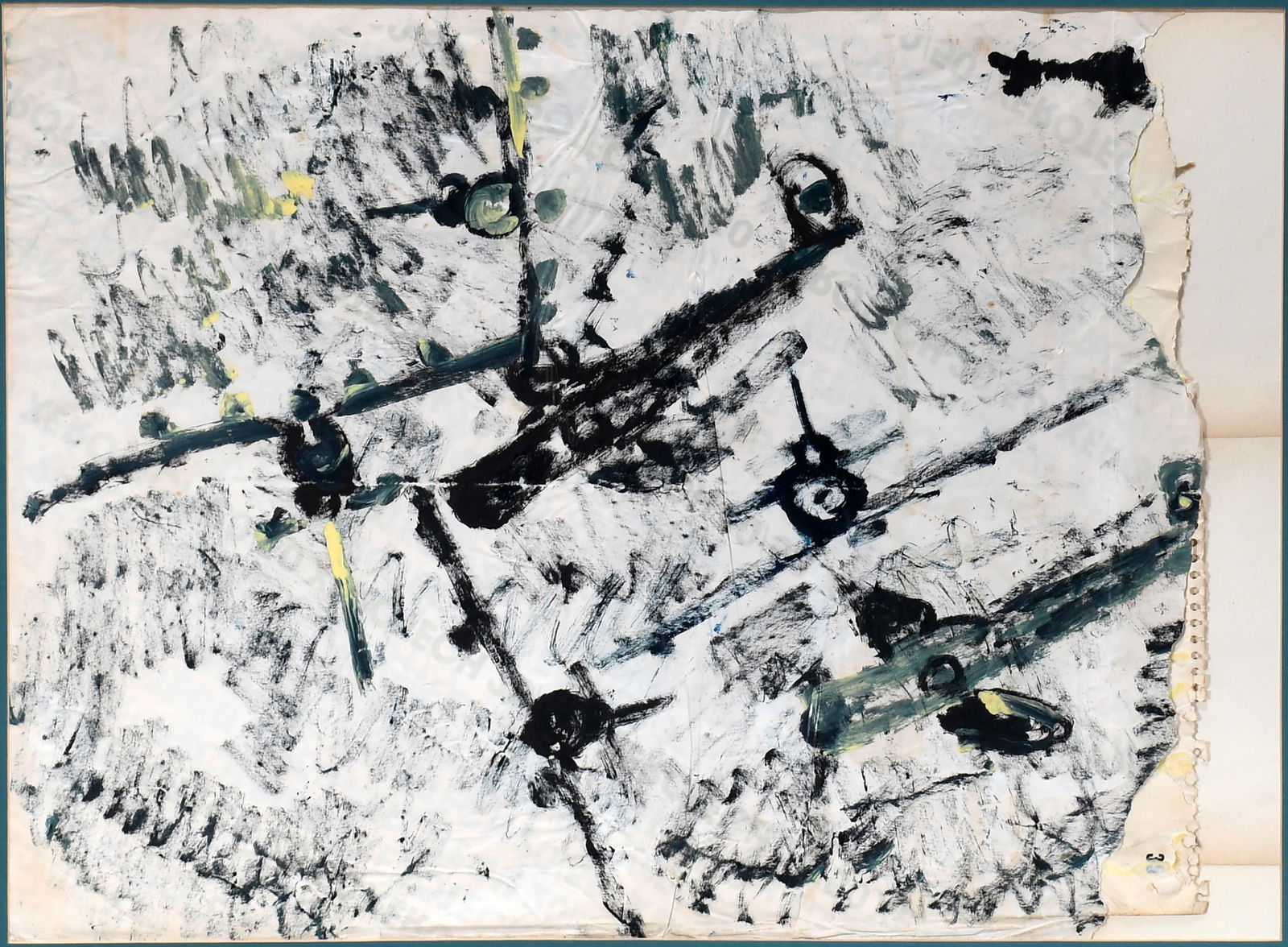 Purvis Young. War Planes and Helicopters. (1 of 3)