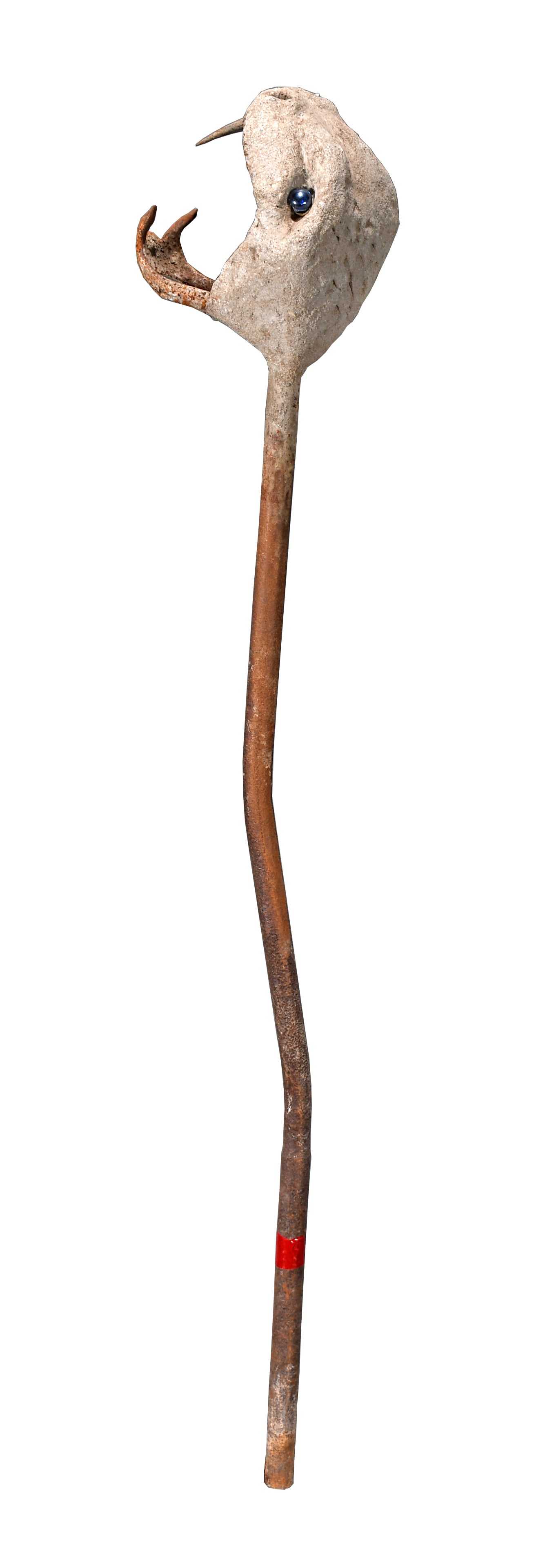 Norbert Kox. Moses Staff.: Norbert Kox. Moses Staff. Metal and cement constructionwith glass eyes. Excellent condition. 49" h. Est. $500-800. Ship: $85