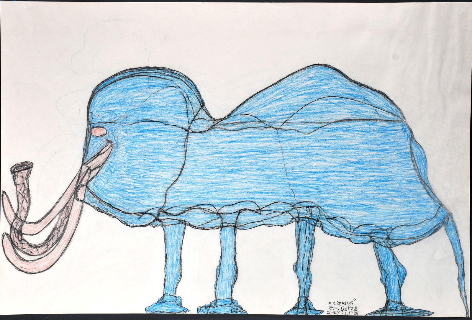 Creative G.C. DePrie. Blue Mammoth. (1 of 2)