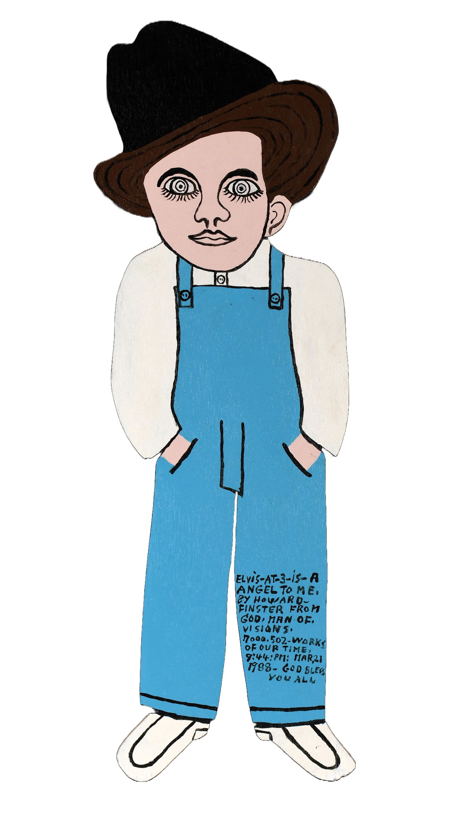 Howard Finster. Elvis At Three, #7,502. (1 of 5)