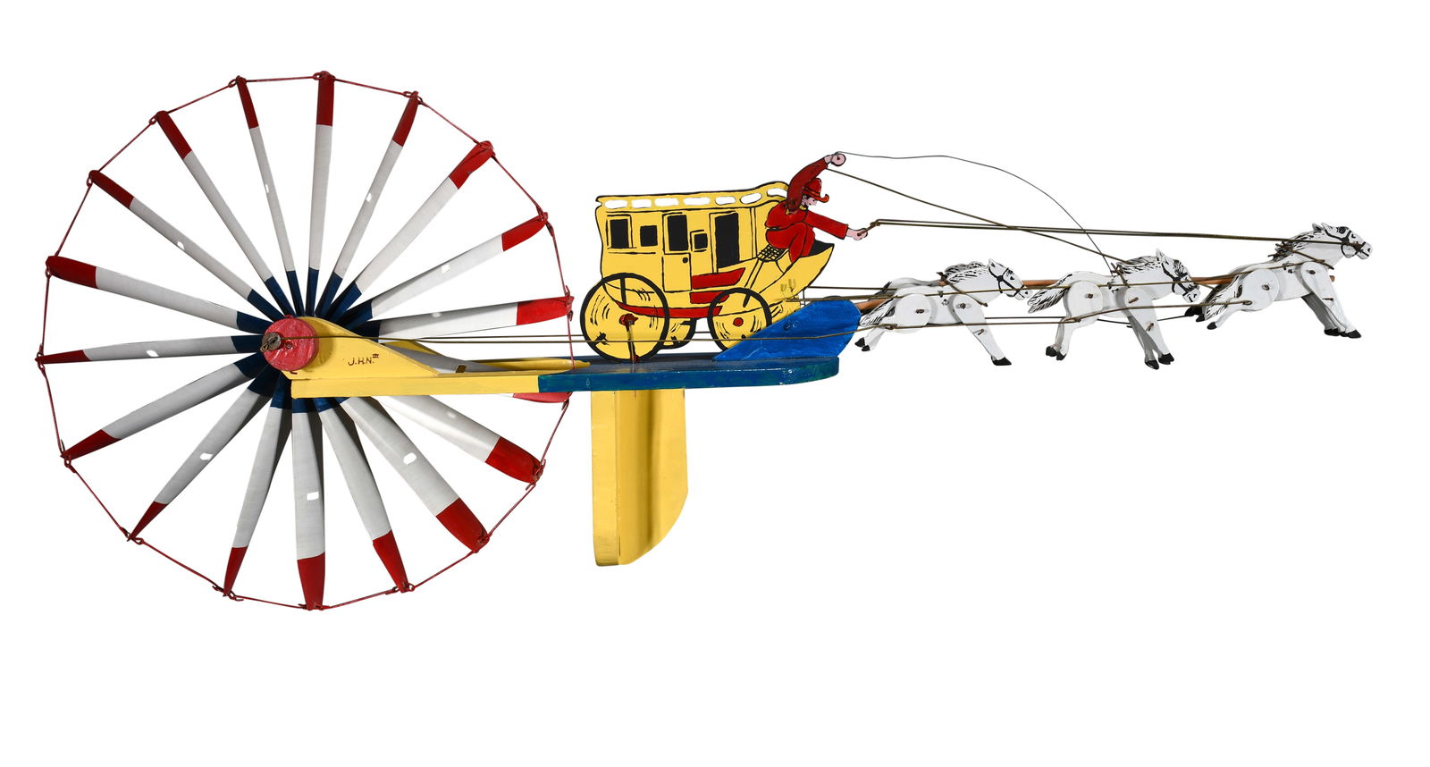 J.H.N. Stage Coach Whirligig. (1 of 5)
