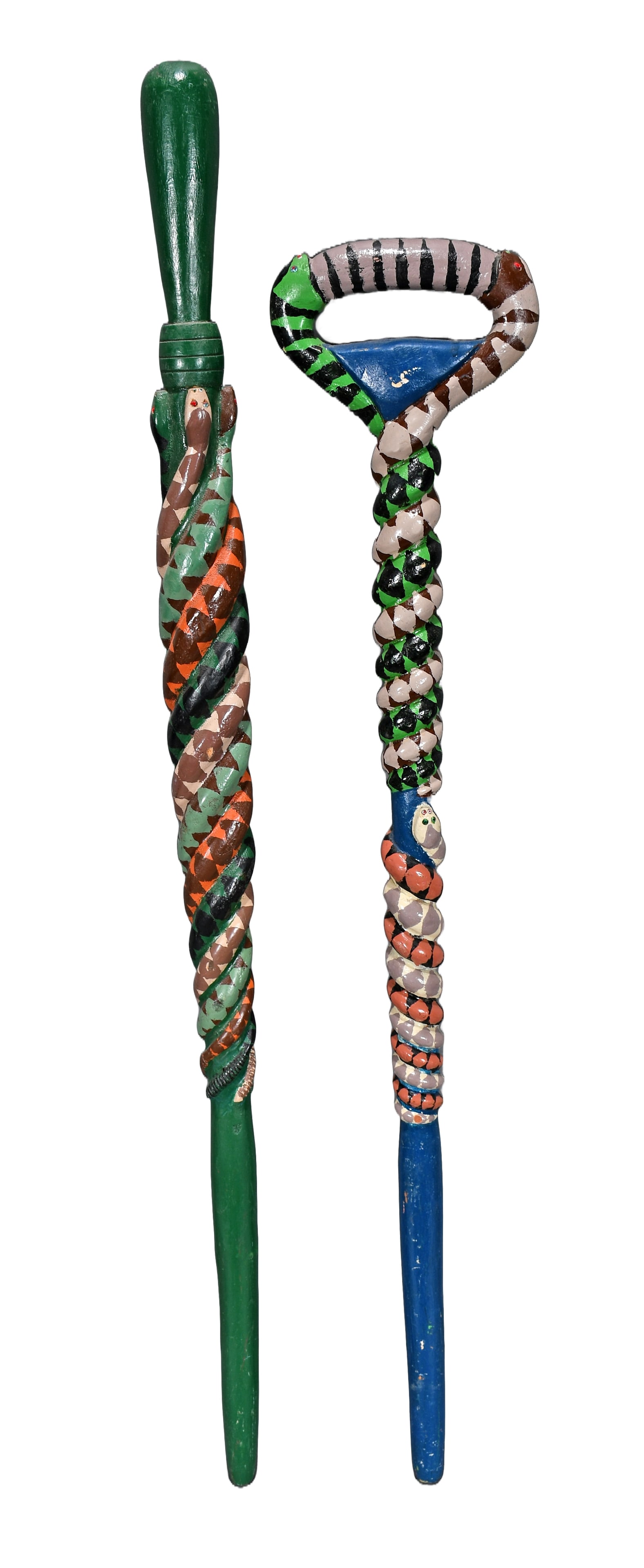 Denzil Goodpaster. Two Multiple Snake Entwined Canes. (1 of 4)