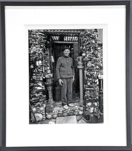 Marcus Schubert. Silver Gelatin Photo of Bodan Litniaski.: Marcus Schubert. (Canada). Silver Gelatin Photo of Bodan Litniaski. Le Jardin de Coquillage, Chauney, France,1988. Excellent condition. Image is 11" w x 14" h. Frame is 19" w x 22" h. Est. $300-500. S