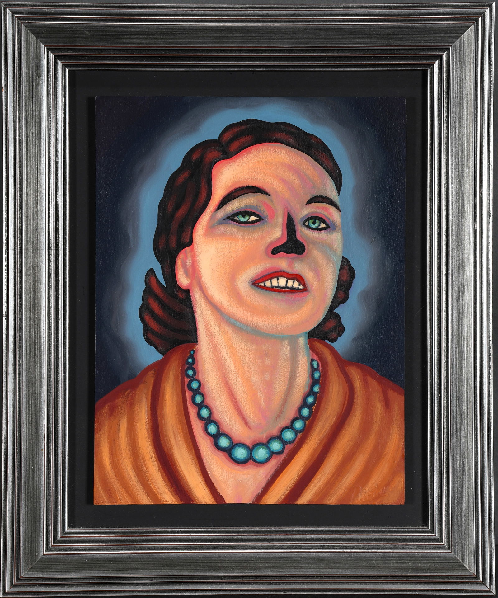 Michael Noland. Smoke.: Michael Noland. Smoke. 1998. Signed and dated. Oil on Masonite. Excellent condition. Size with frame is 10" w x 19" h. Est. $400-600. Ship: $45