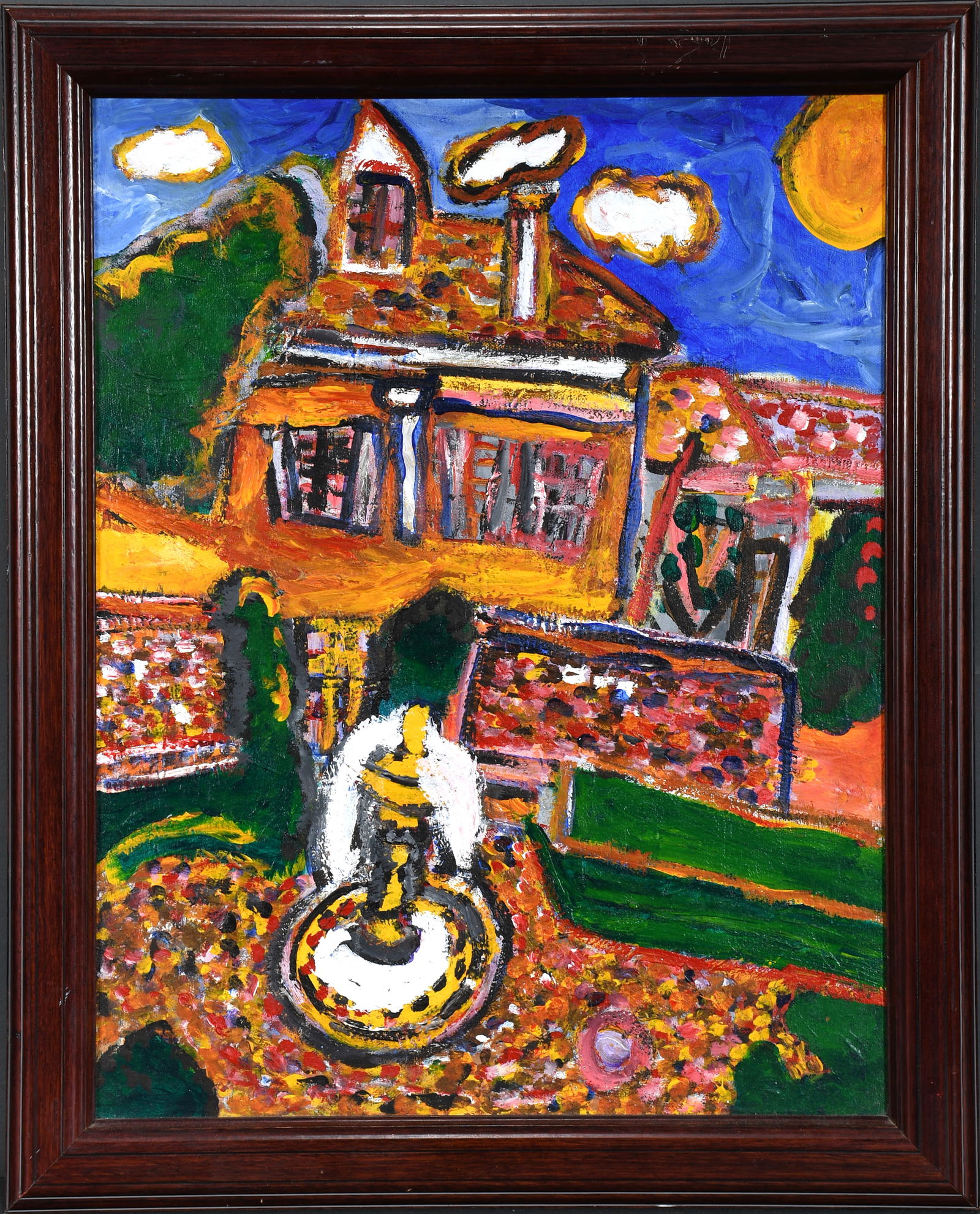 Reginald Mitchell. House and Fountain. (1 of 2)