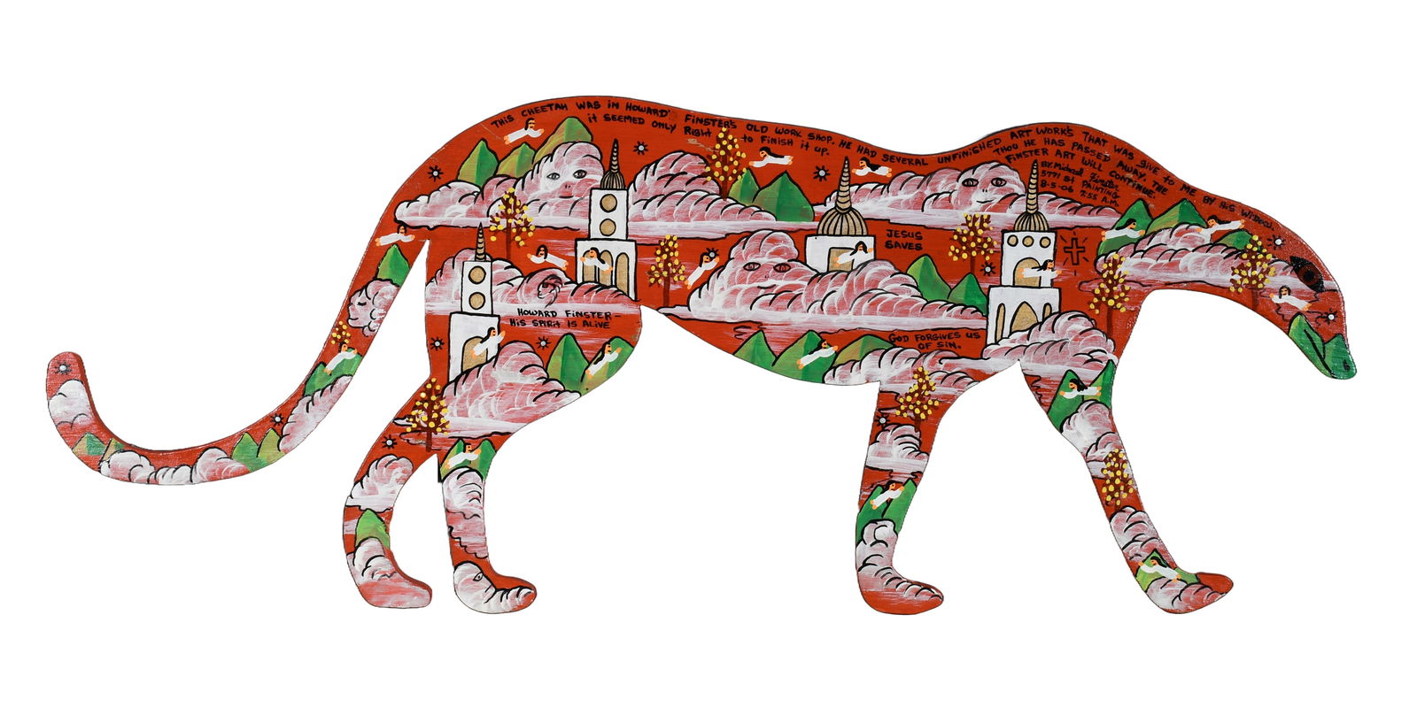 Michael Finster. Cheetah From Howard Finster's Workshop. (1 of 3)