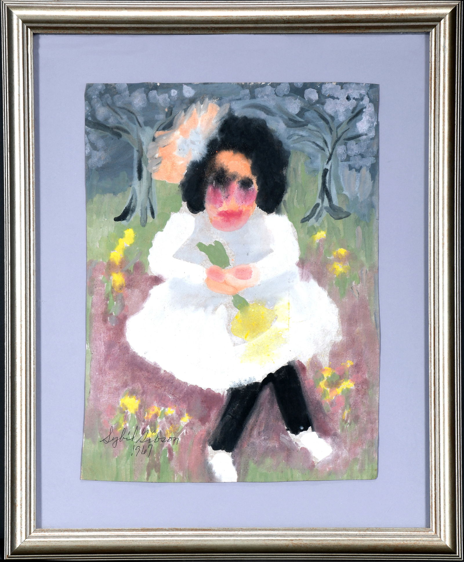 Sybil Gibson. Girl with Yellow Flowers. (1 of 3)