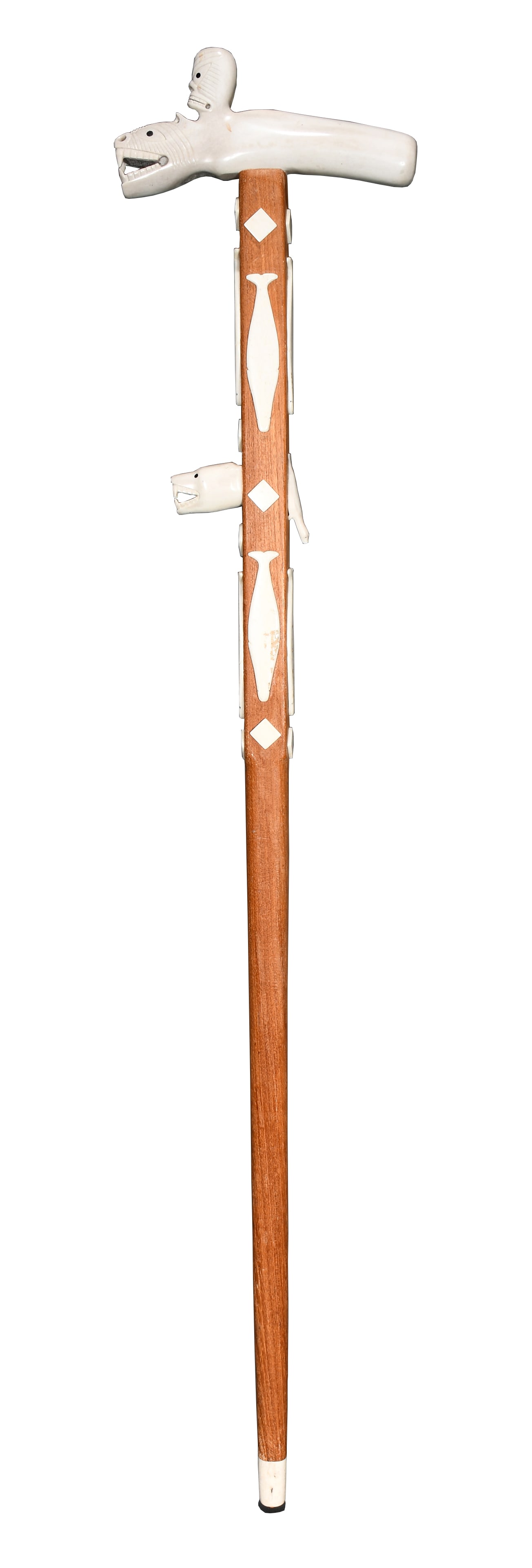 Anonymous Decorated Inuit Walking Cane. (1 of 9)