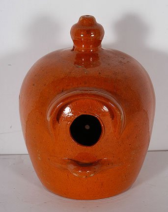 Ben Owen, Sr. Pottery Bird House.: Ben Owen, Sr. Pottery Bird House. Stamped, “Master Ben Owen Potter.” Minor glaze flakes, otherwise excellent condition. 7”h. Est. $300-500. Ship: $35
