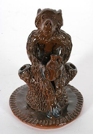 Billy Ray Hussey. Monkey Drinking Moonshine.: Billy Ray Hussey. Monkey Drinking Moonshine, #3. Initialed and numbered. Mint condition. 7” h. Est. $200-400. Ship: $45