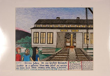 Gayleen Aiken. Stone Shed.: Gayleen Aiken. Stone Shed. Signed. Not dated. Acrylic on paper. Excellent condition. 16” w x 13”h. Provenance: The George and Sue Viener Collection. Est. $500-800. Ship: $45