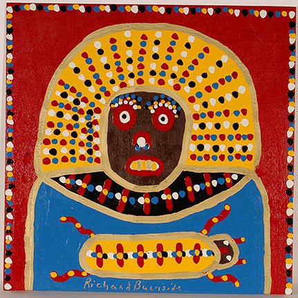 Richard Burnside. Queen With Yellow Hair.: Richard Burnside. Queen With Yellow Hair. Paint on board. Signed. Excellent condition. 24”x 24”. Est. $300-500. Ship: $45