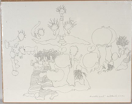 Jan Dobkowski. Wiosing Kobetla: Jan Dobkowski. Wiosing Kobetla...1972. Signed, dated and titled. Graphite on paper. Excellent condition. 24”w x 19”h. Est. $200-400. Ship $45