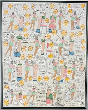 Benton Wilkens. Spanking From Miss Chen-Feng: Benton Wilkens. Spanking From Miss Chen-Feng. 2002. Signed, dated and titled. Colored pencil on poster. Excellent condition. 20” w x 25”h. Est. $200-400. Ship: $65