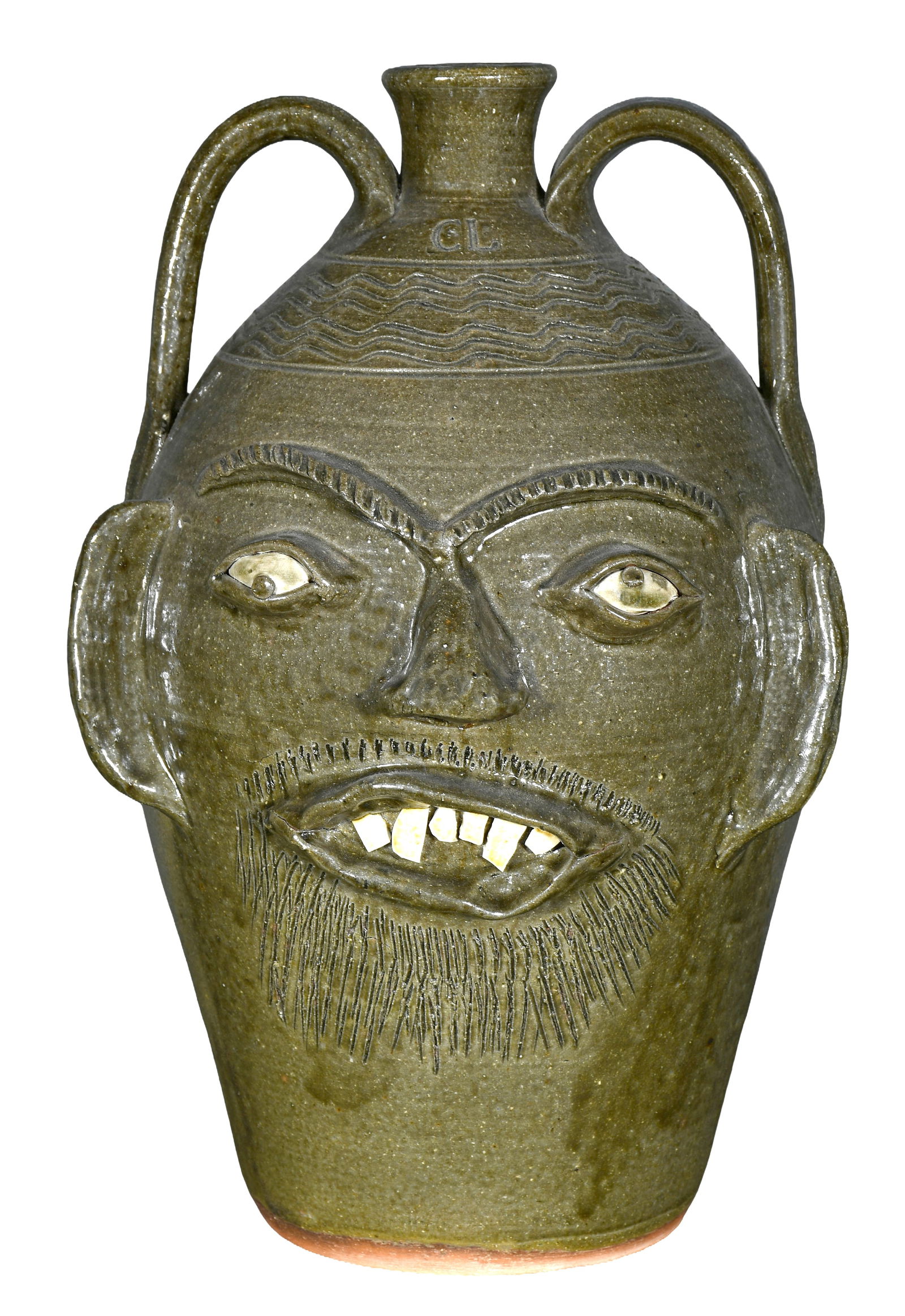 Charles Lisk. Four Gallon Face Jug. (1 of 6)