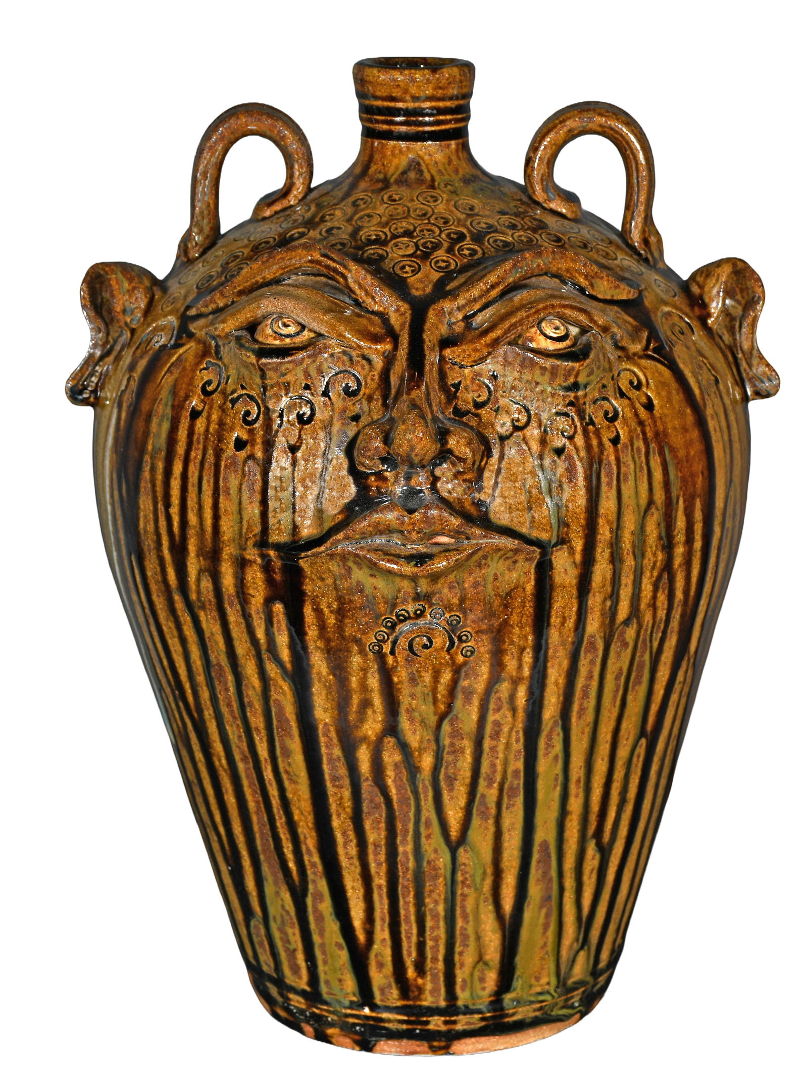 Kim Ellington. Five Gallon Face Jug. (1 of 7)