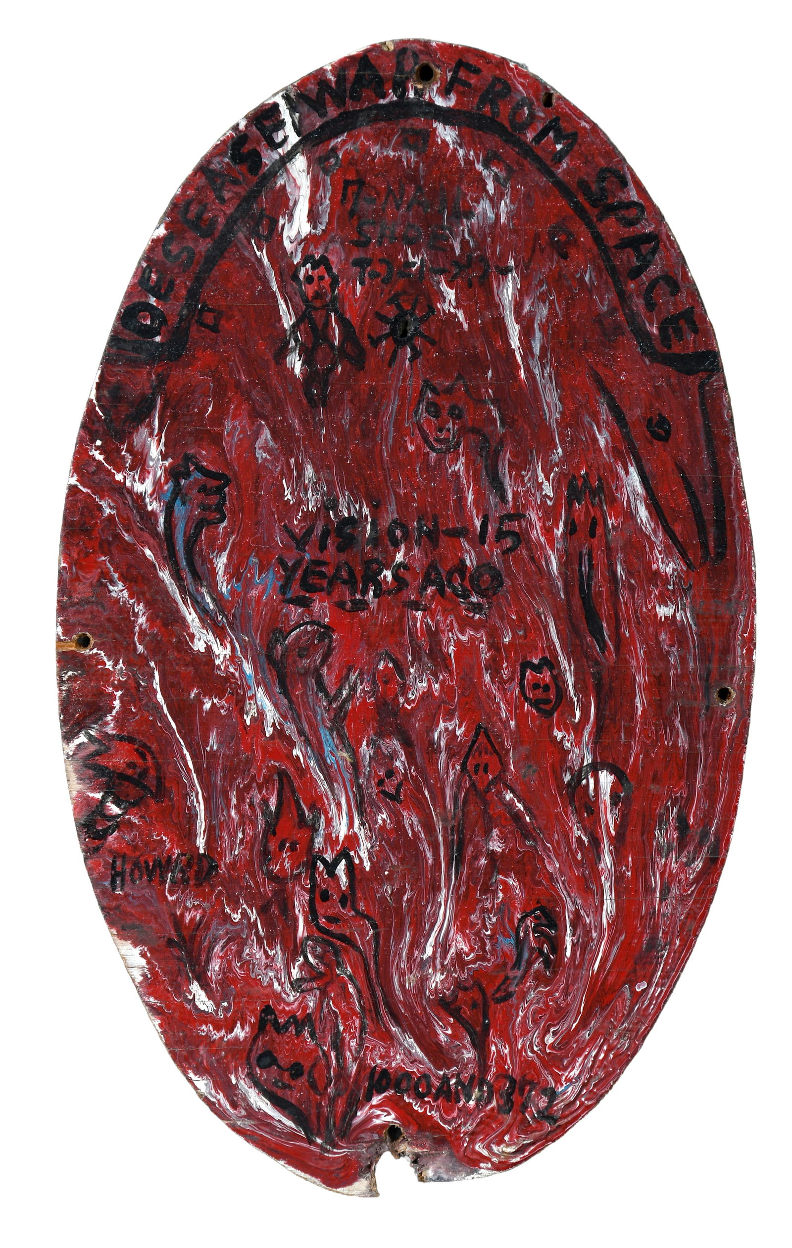 Howard Finster. Desease War From Space (sic.) #1,352. (1 of 11)