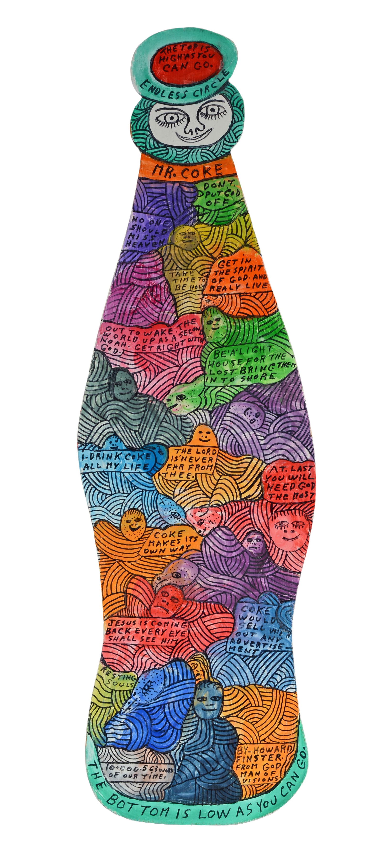 Howard Finster. Mr. Coke, #10,563. (1 of 8)