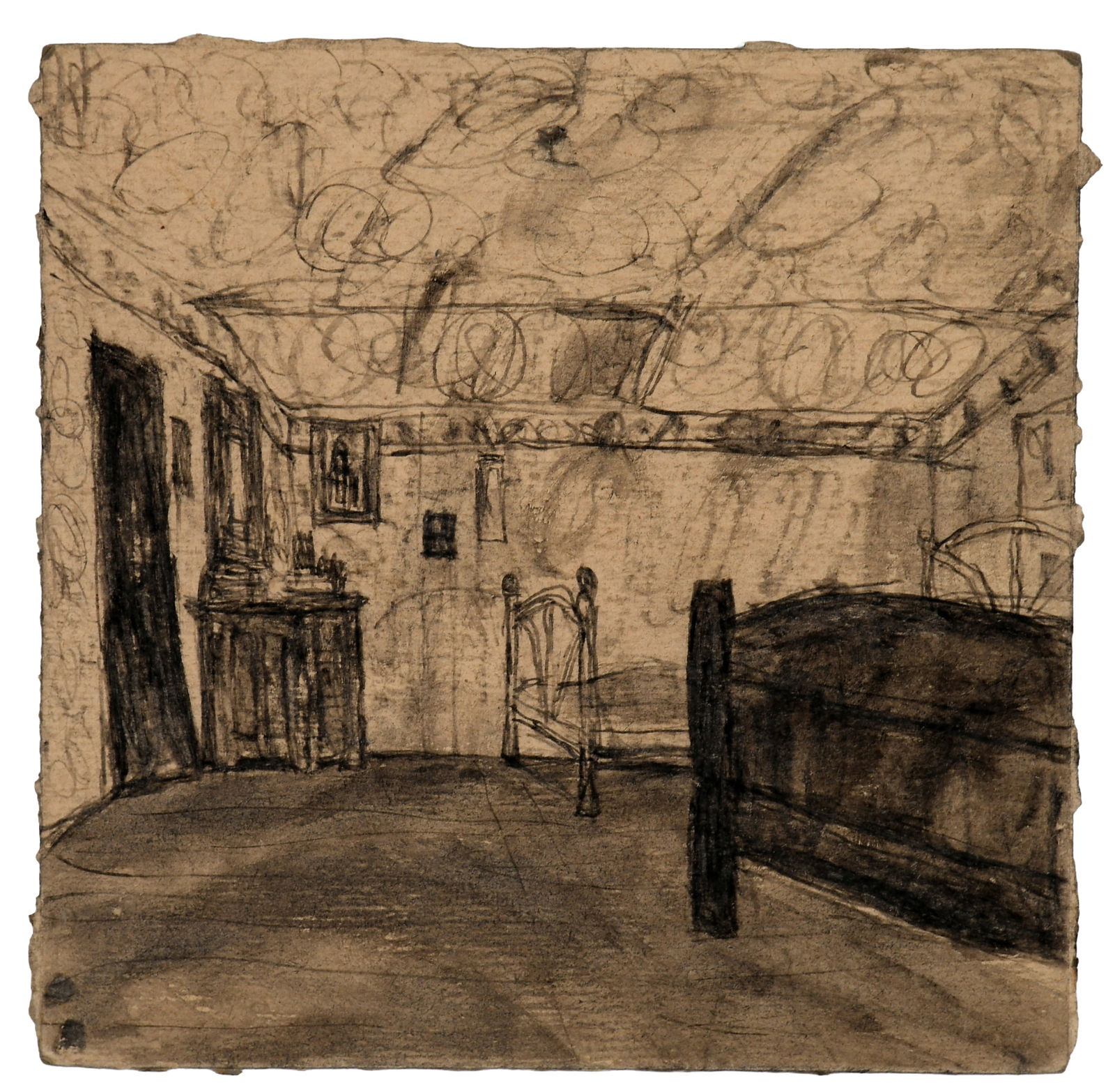 James Castle. Interior with Two Beds. (1 of 11)