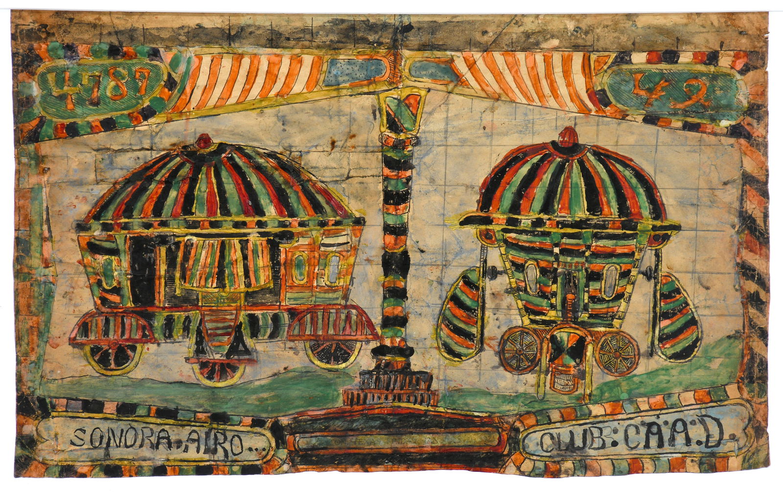 Charles Dellschau. Sonora Airo Double-Sided Work. (1 of 12)