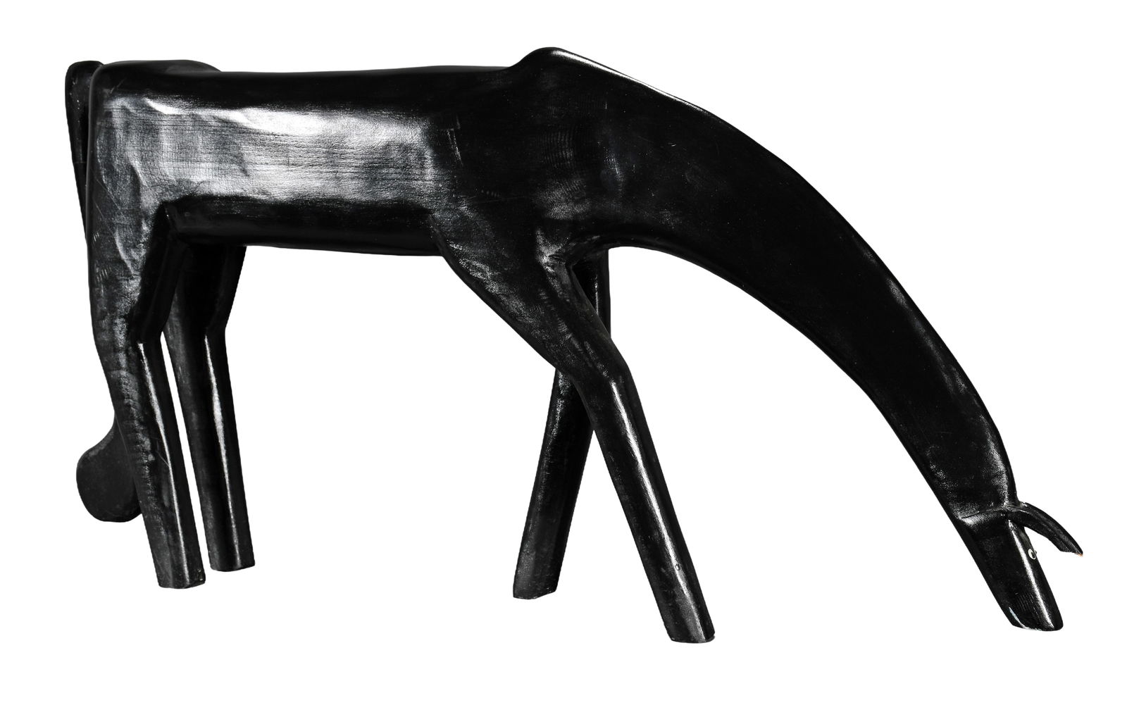 Minnie and Greg Adkins. Large Black Horse. (1 of 6)