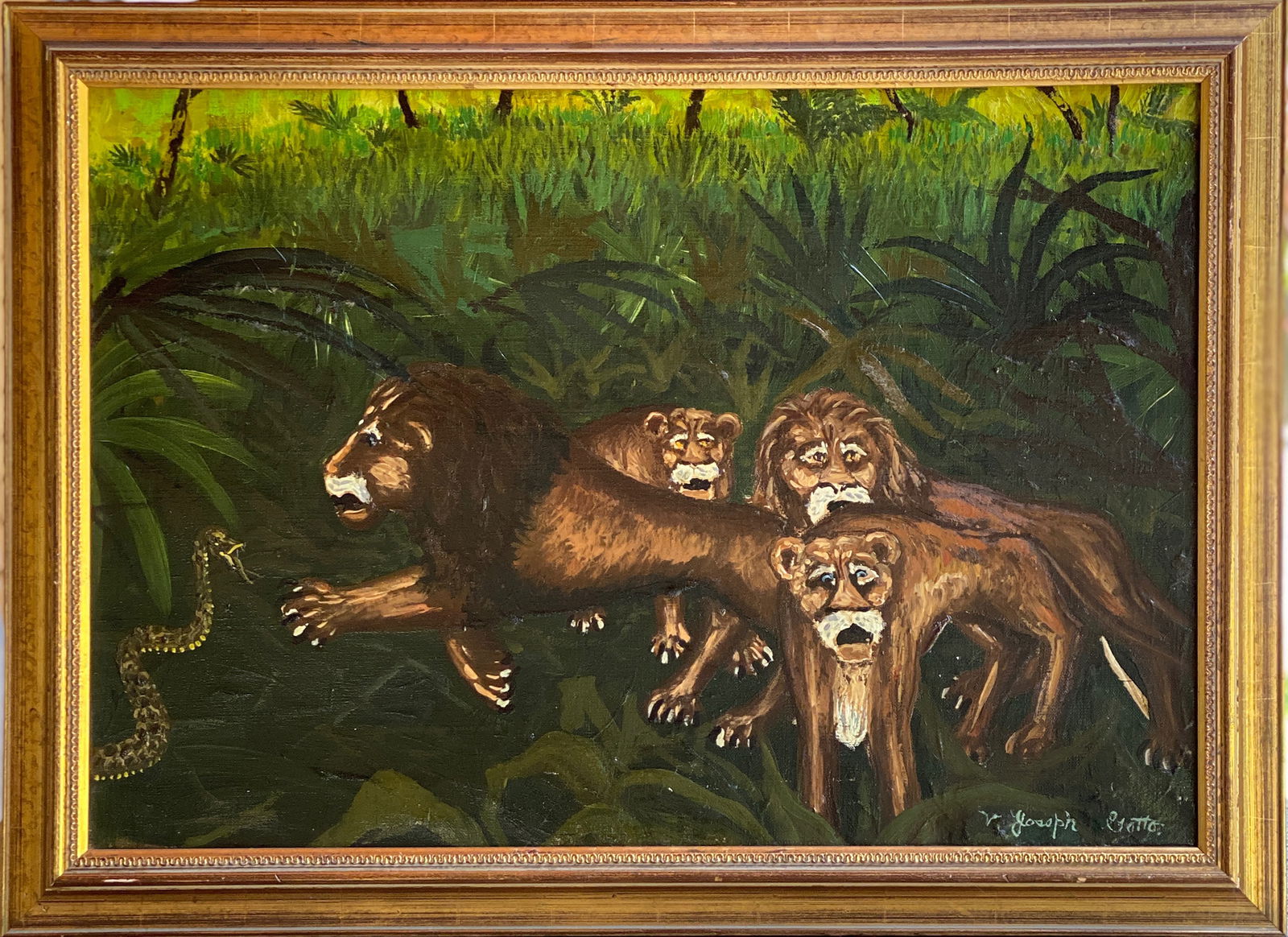 Victor Joseph Gatto. Pride of Lions In The Jungle. (1 of 17)