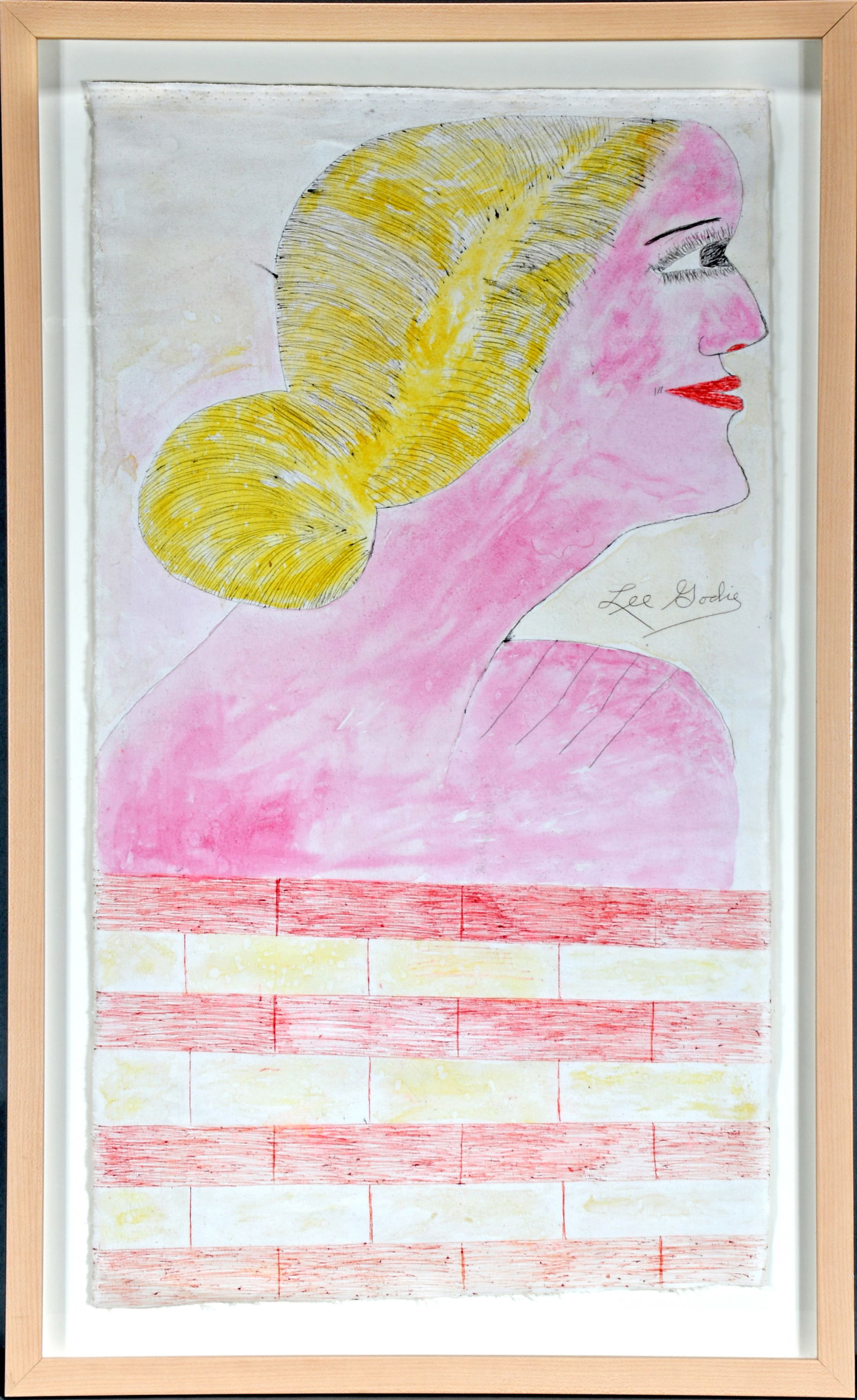 Lee Godie. Pink Female Bust. (1 of 10)