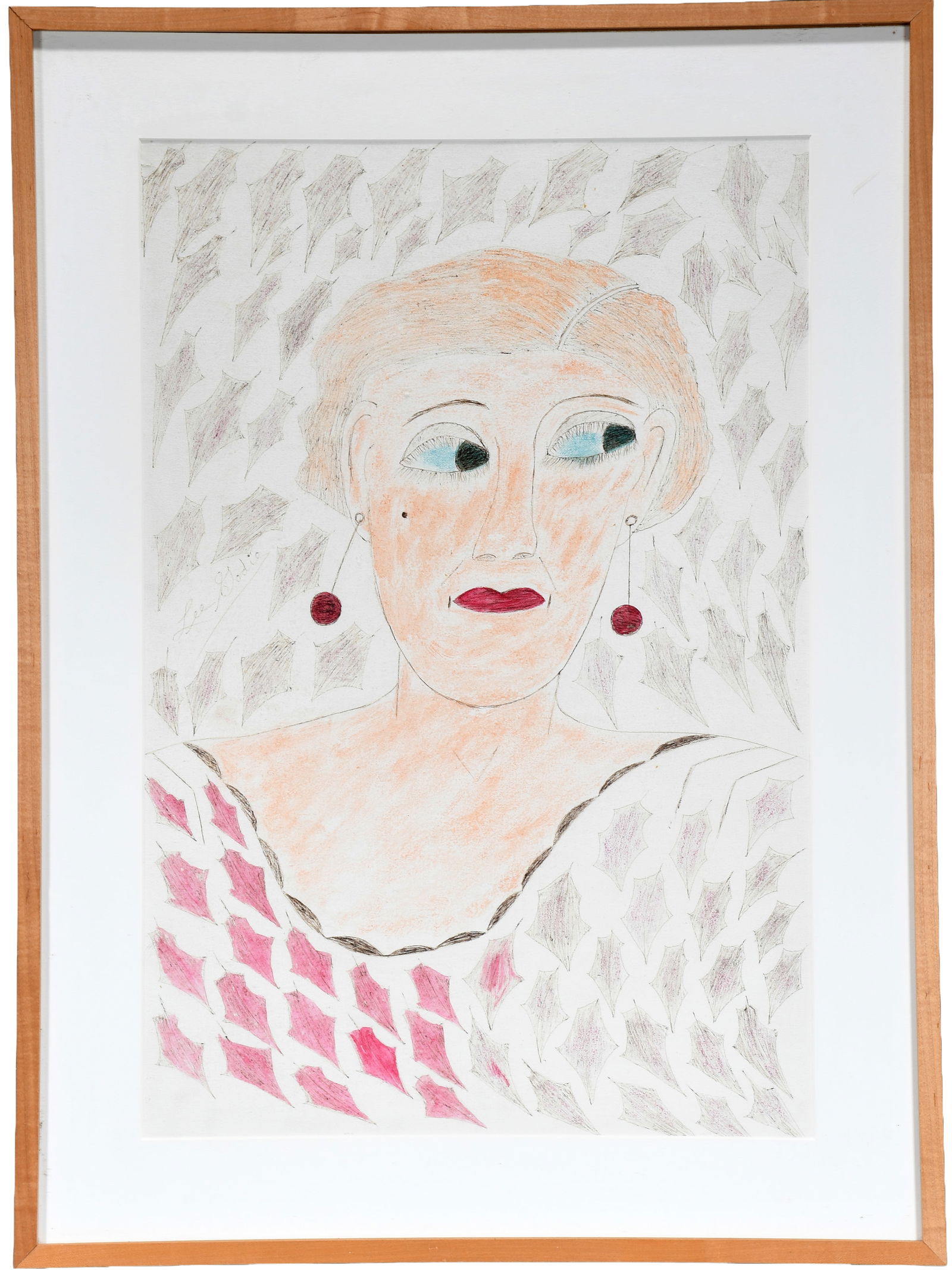 Lee Godie. Lady With Red Lips. (1 of 8)