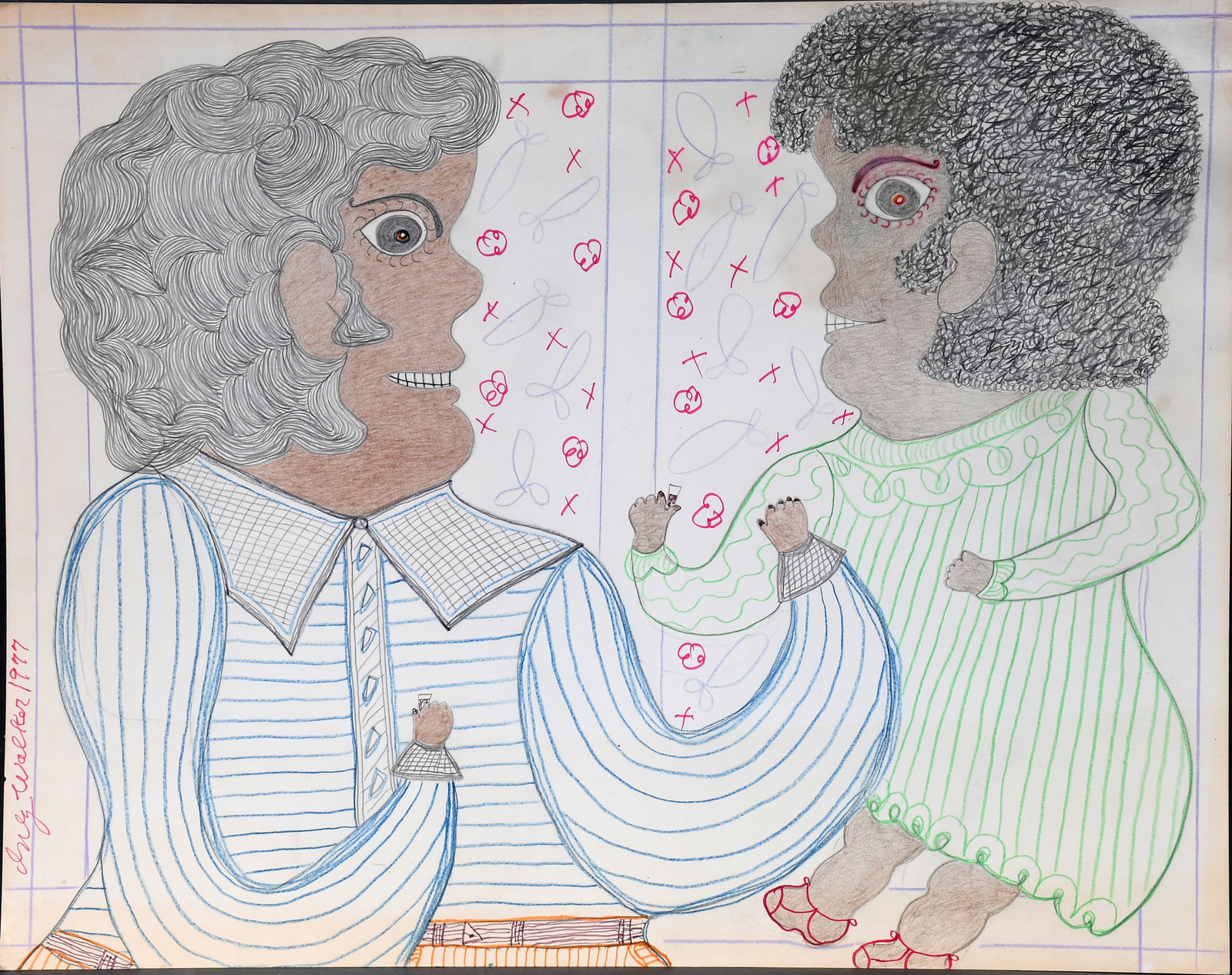 Inez Nathaniel Walker. Couple Having Tea. (1 of 4)